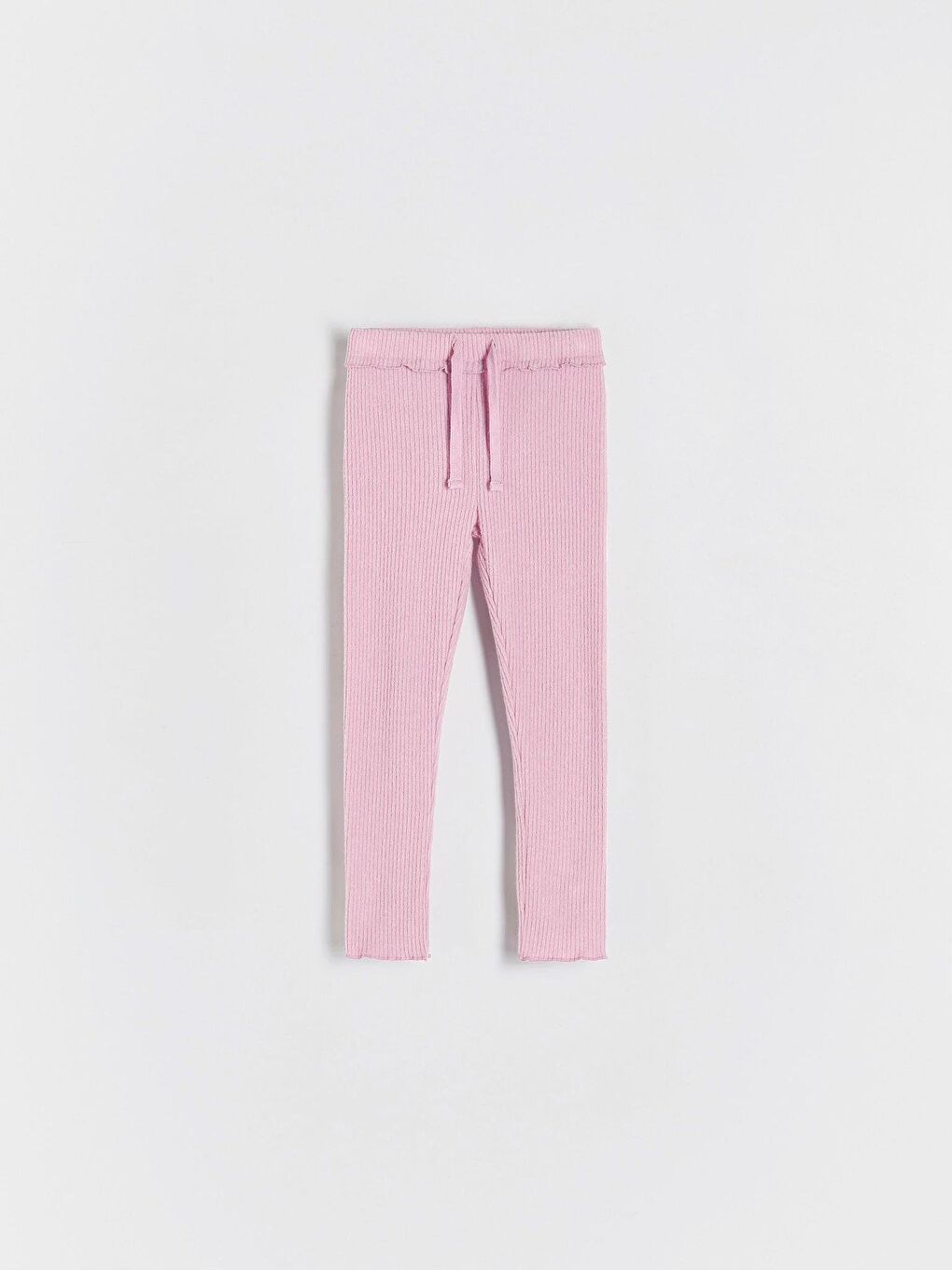 Pembe Kuğu Desenli Fitilli T-Shirt Tayt Alt-Üst Takım Kız Çocuk-1