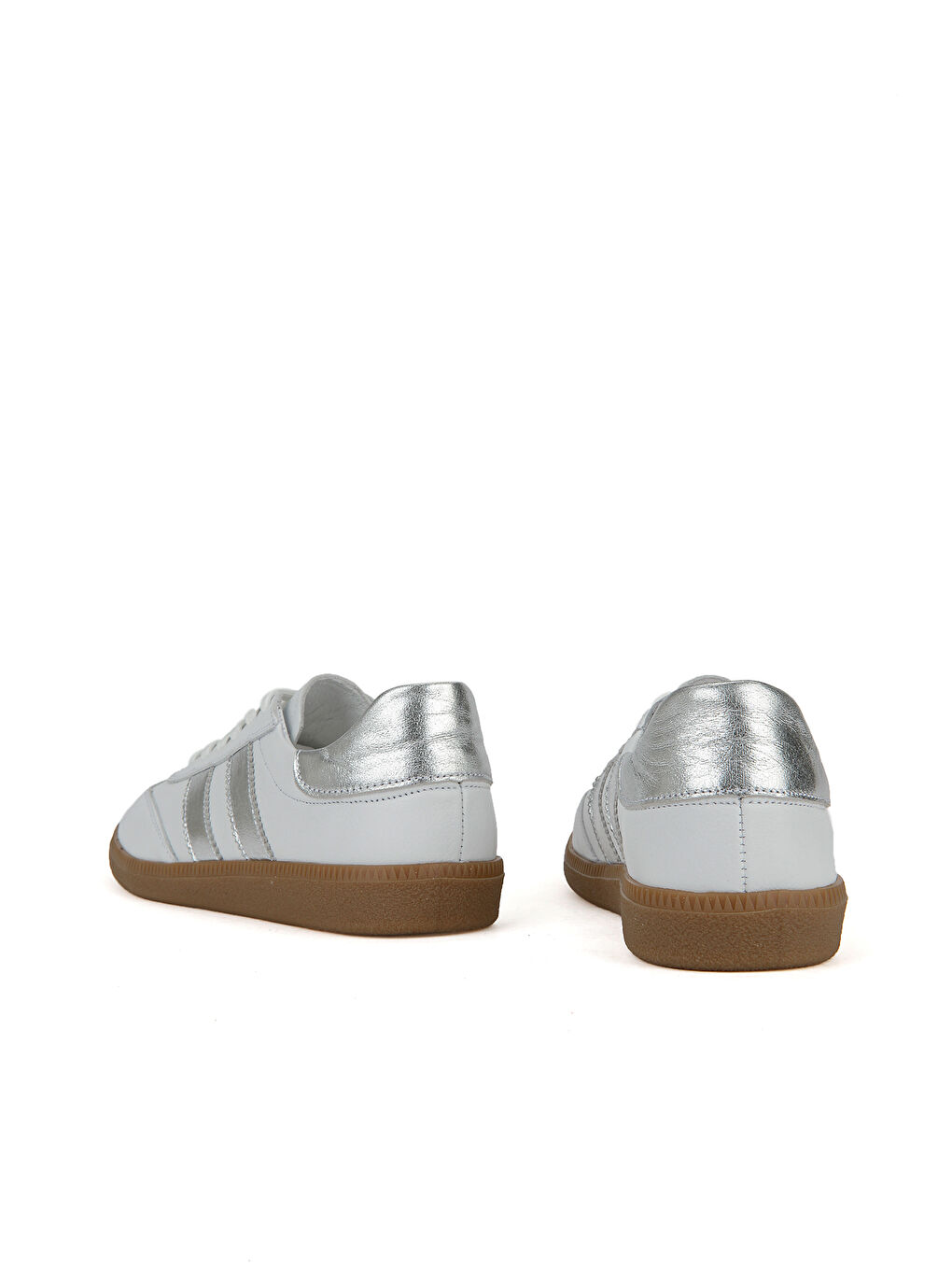 Kadın Hakiki Deri Sneaker 1611035Z6403 Beyaz-Gümüş-2