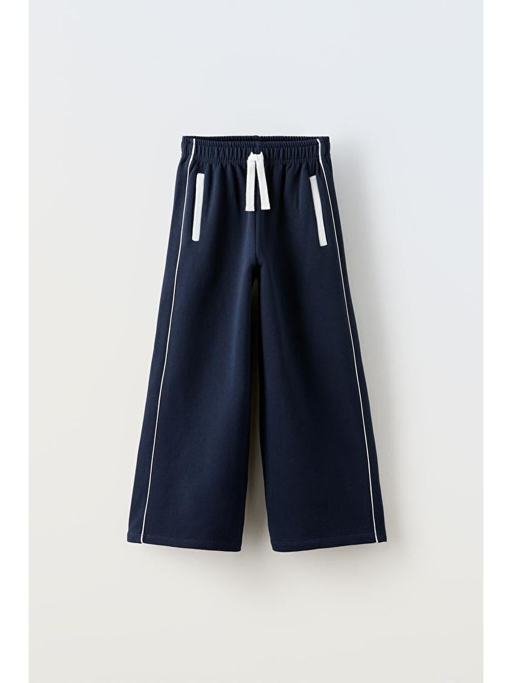 Karışık Sloganlı Polo Yaka T-Shirt Geniş Eşofman Alt-Üst Takım Kız Çocuk-1