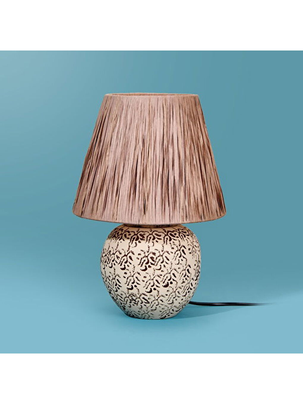 Holbeak Seramik Abajur - Bej - 35x35x25 cm-3