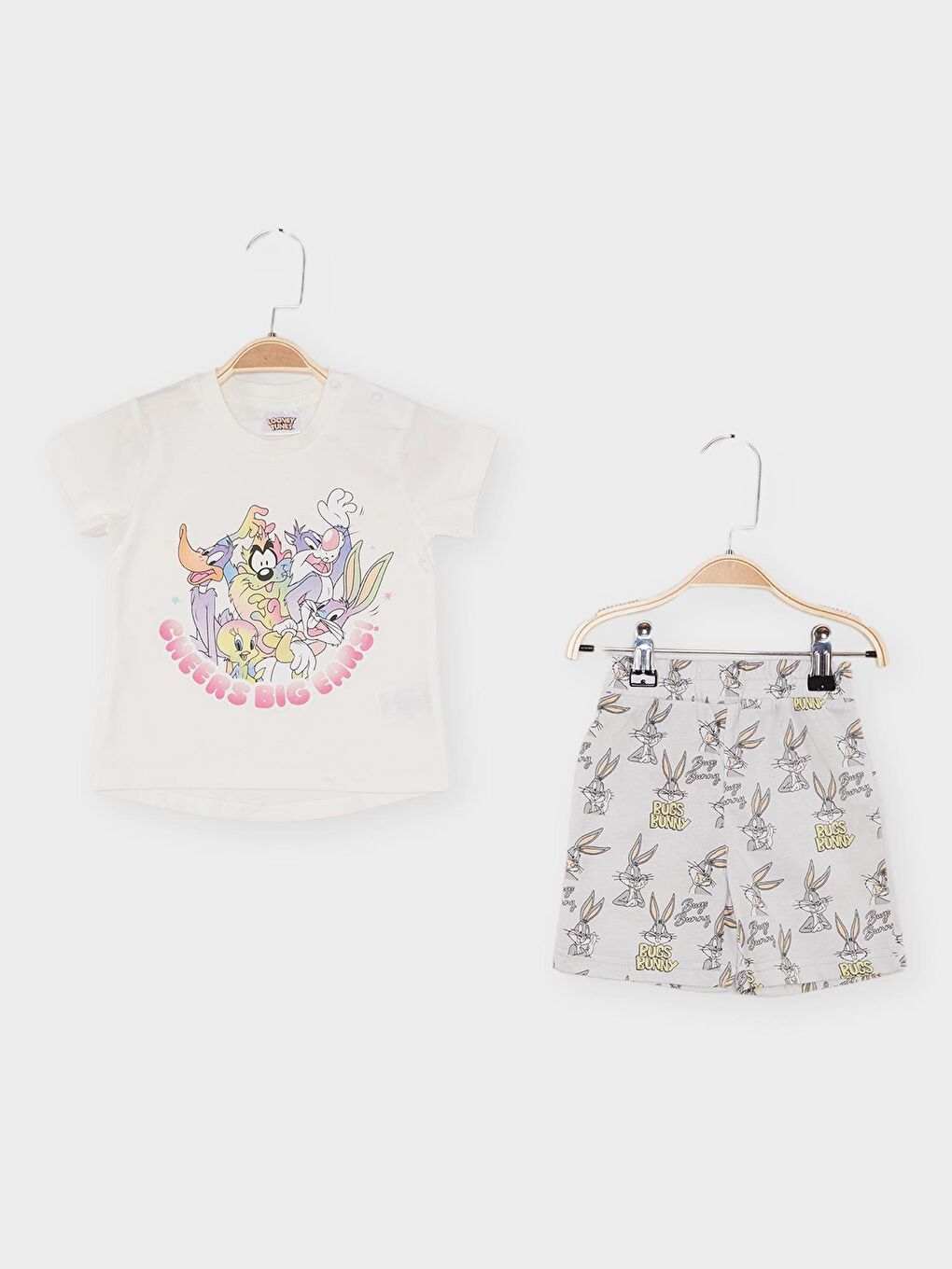 Ekru Looney Tunes Kız Bebek 2'Li Takım 21888