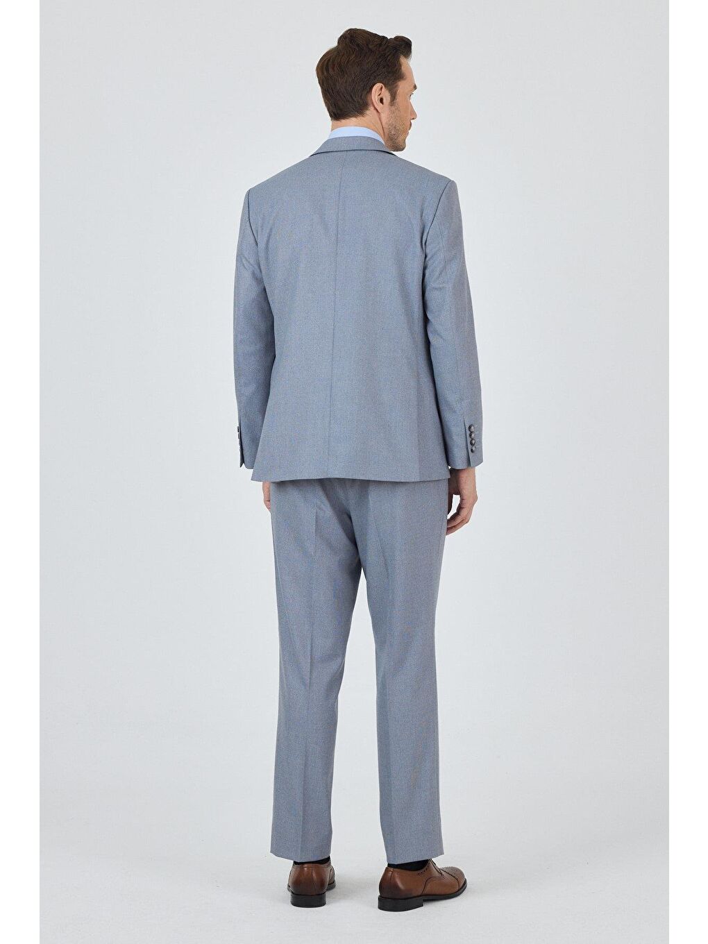 Mavi Mono Yaka Astarlı Çift Yırtmaç Esnek 4 Drop Comfort Fit Classic Takım Elbise 1001250160-4