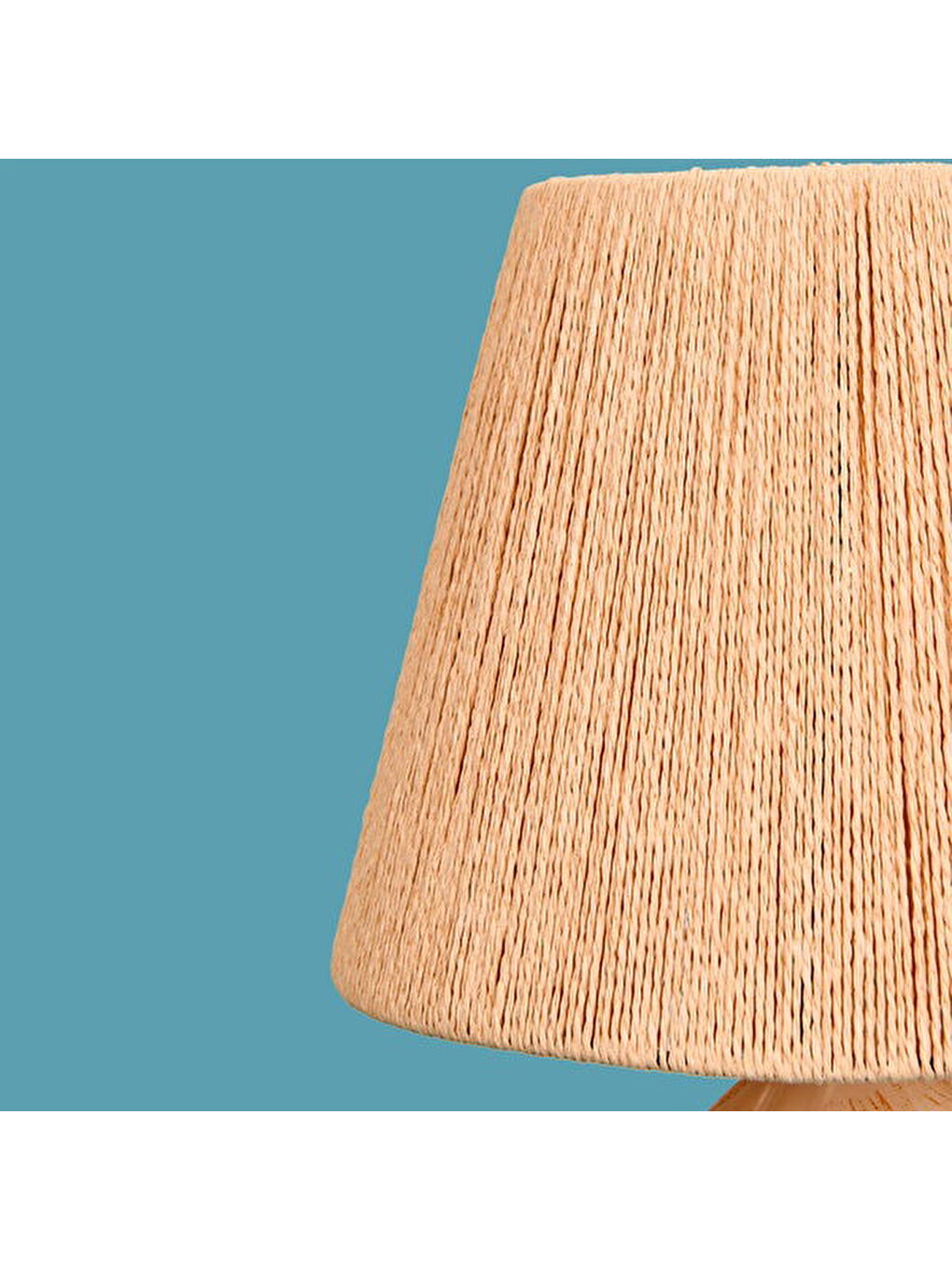 Pembe Santa Fe Seramik Abajur - Krem / Somon - 40x40x20 cm-1