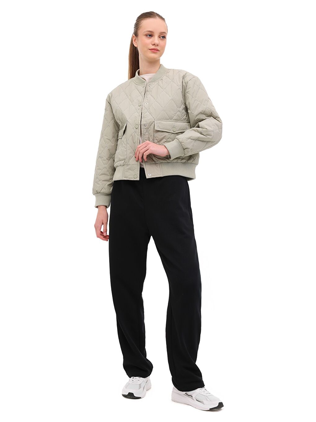 WL 1W-KC-01 5PR Haki Kadın Mont-2