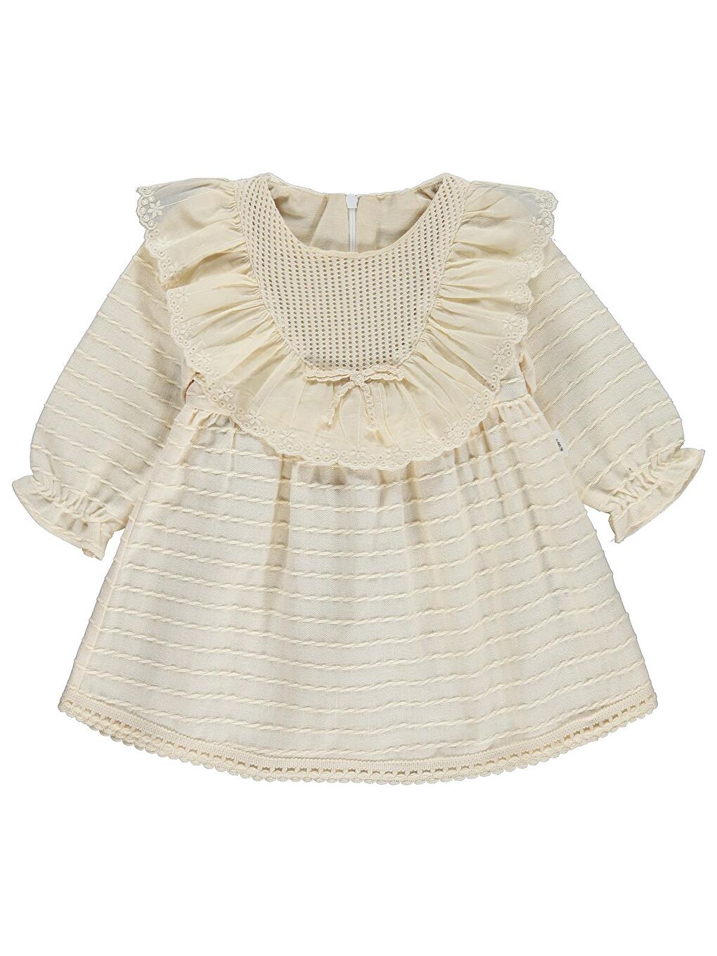 Baby Roba Fırfırlı 6-18 Ay Elbise - Bej 12-18 Ay