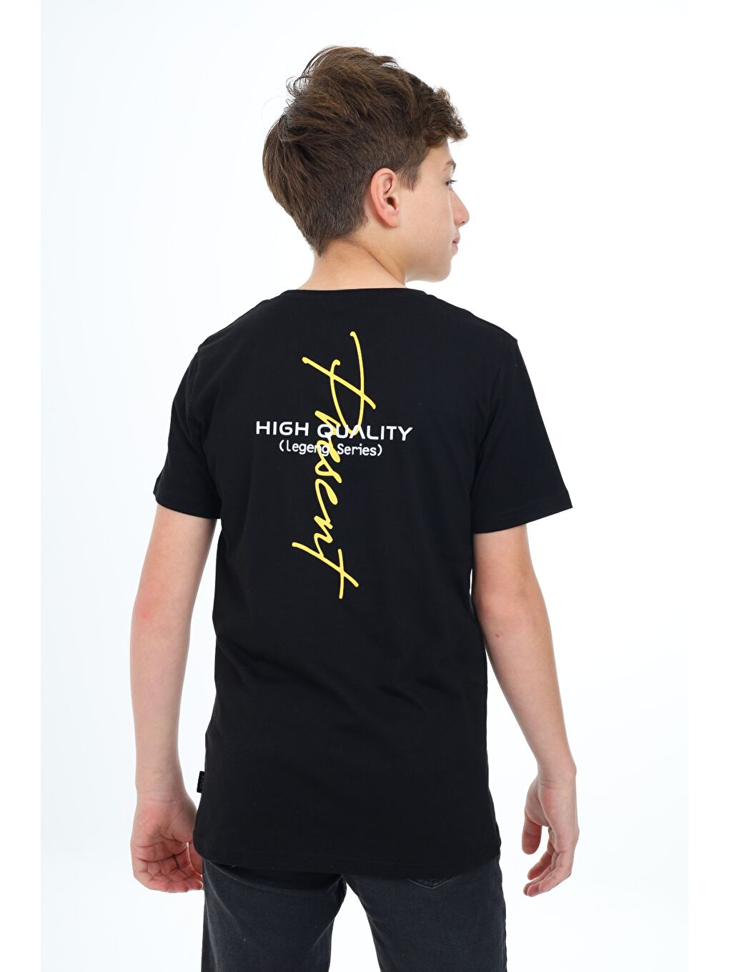 Siyah Erkek Çocuk Baskılı Tişört-2