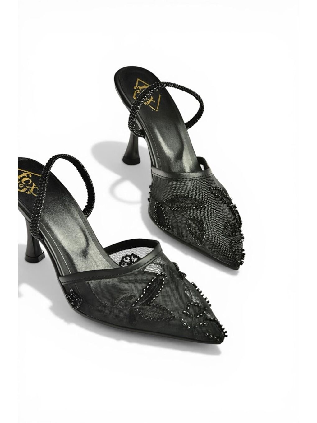 Siyah Kadın Topuklu Ayakkabı Y752076315-3