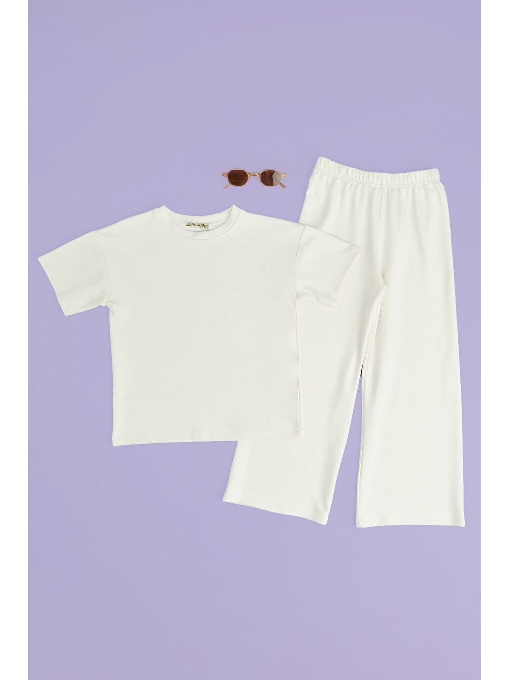 Bej Basic Modal Kumaş Kız Çocuk 2 Li Takım