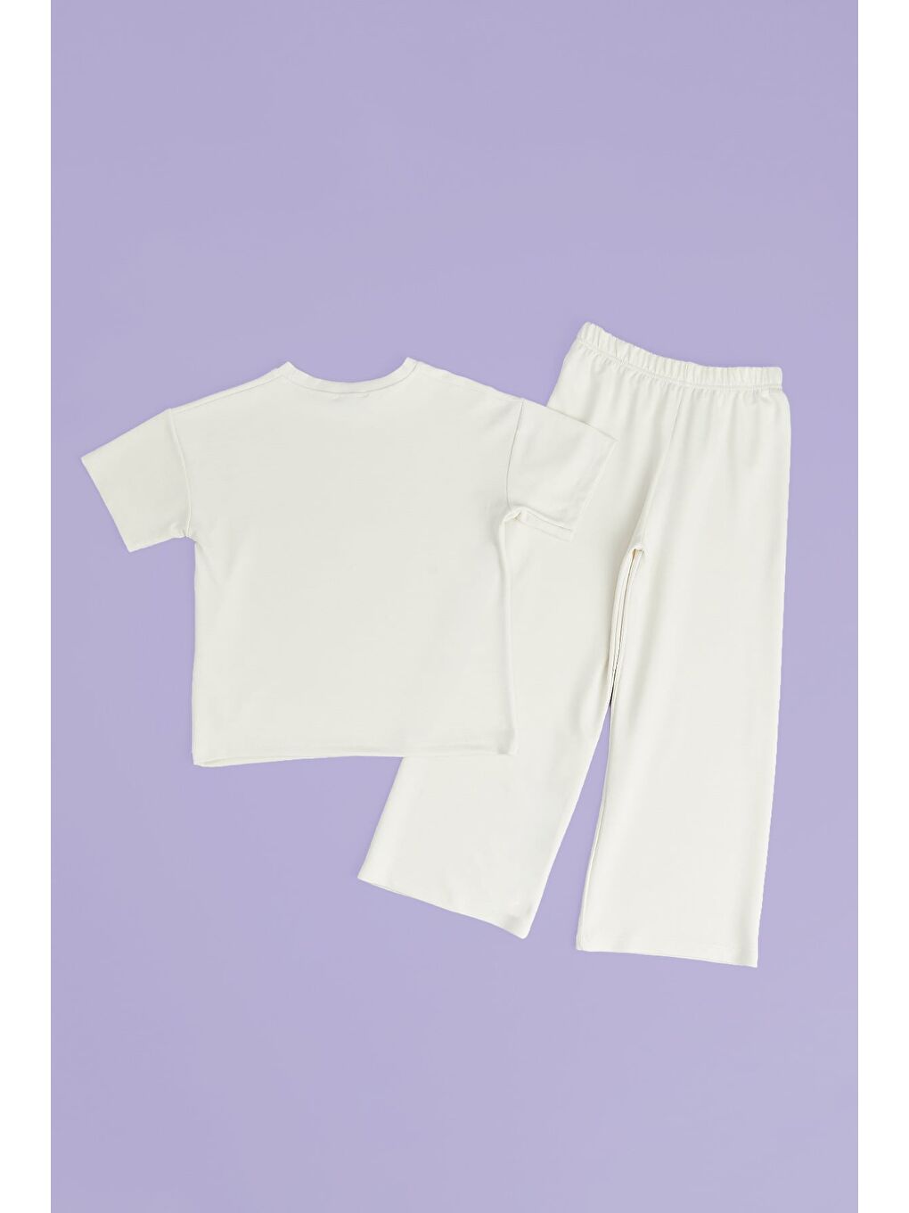 Bej Basic Modal Kumaş Kız Çocuk 2 Li Takım-1