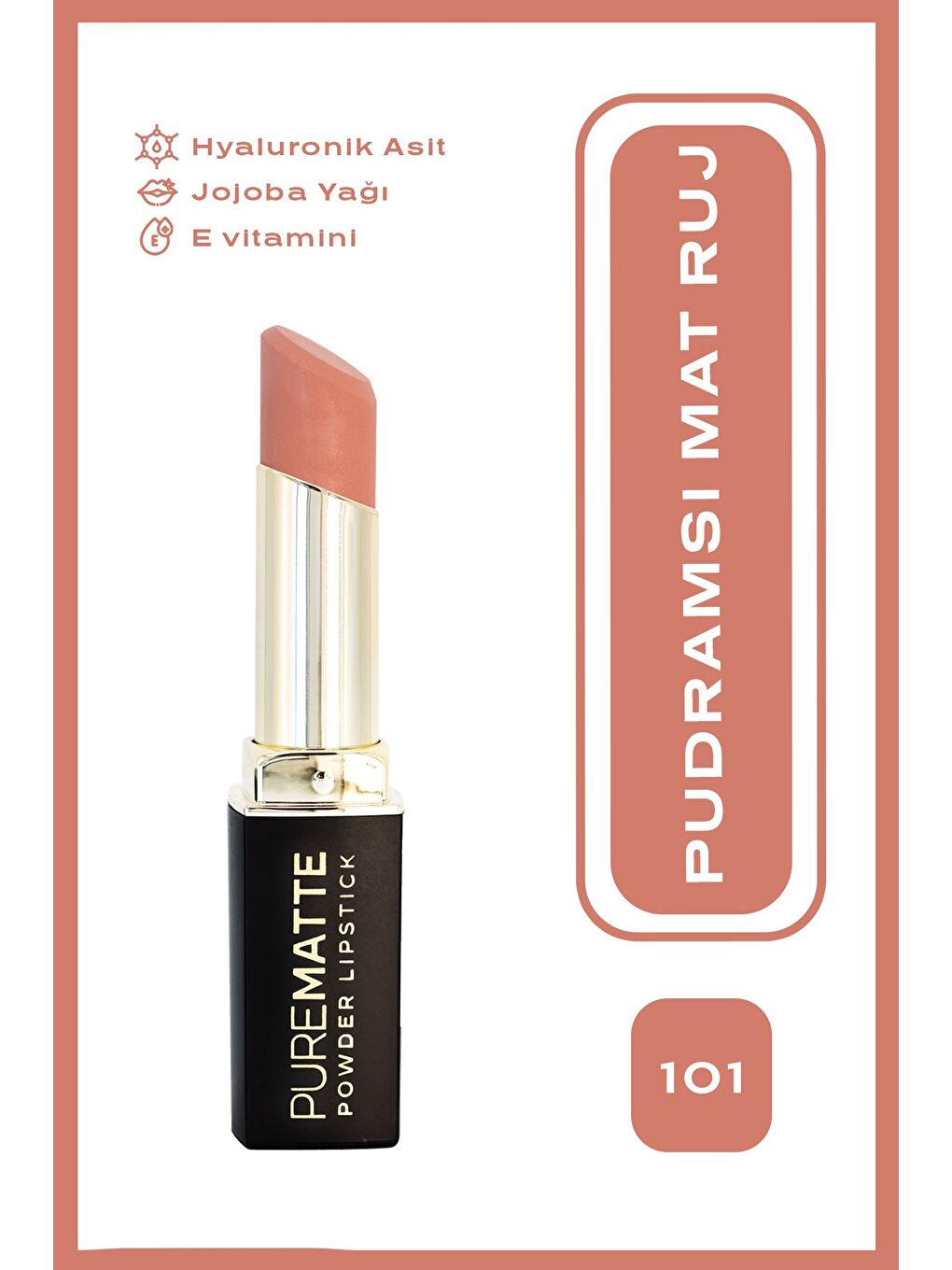 Pure Matte Powder Lipstick No: 101 - Pudralı Mat Ruj