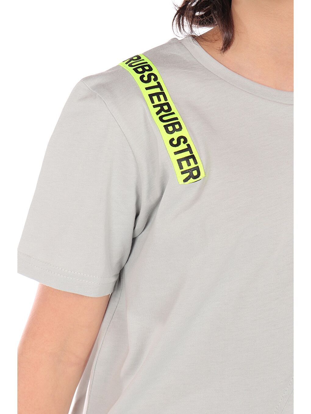 Gri Erkek Çocuk Baskılı Tişört-1