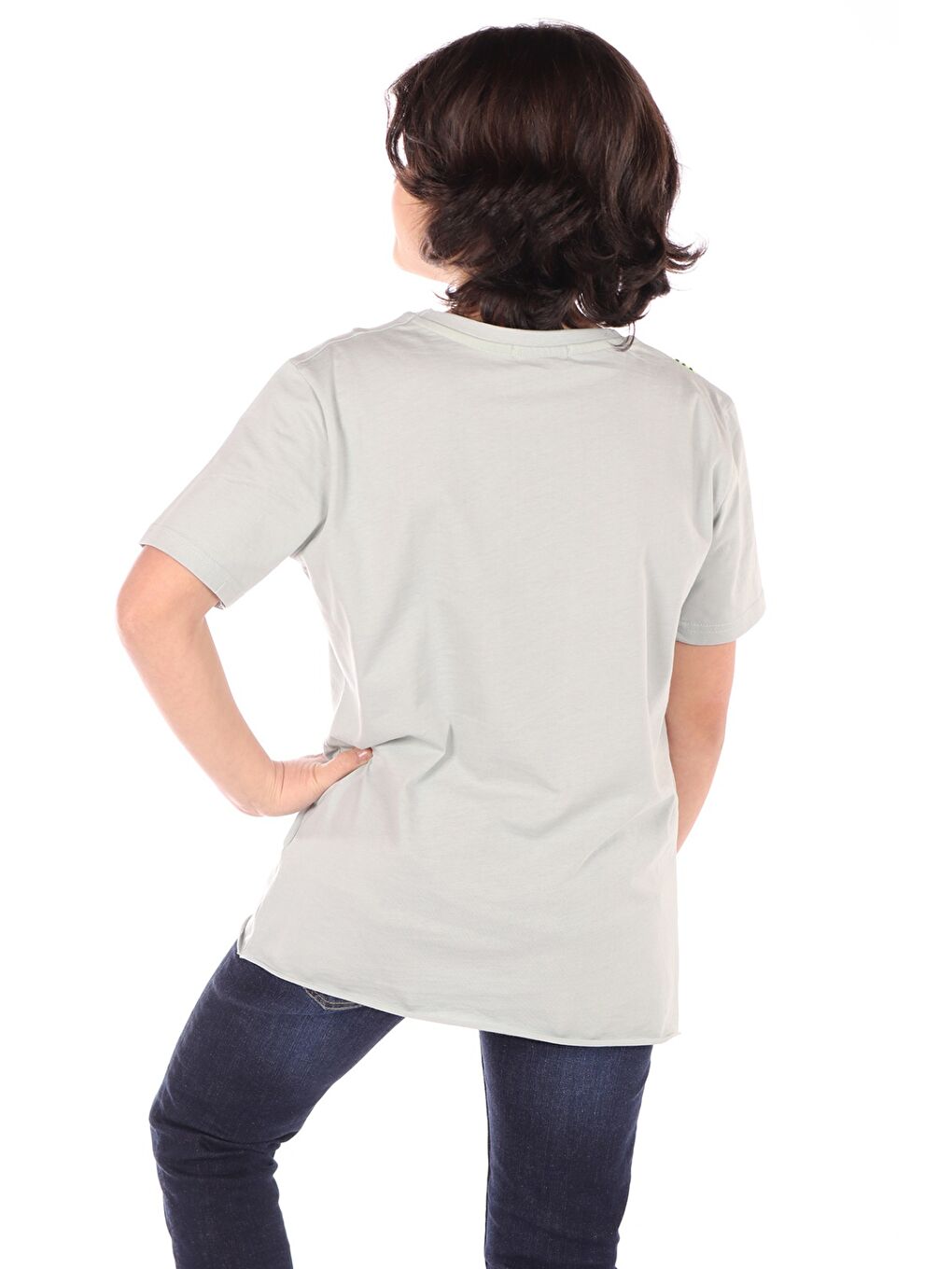 Gri Erkek Çocuk Baskılı Tişört-2