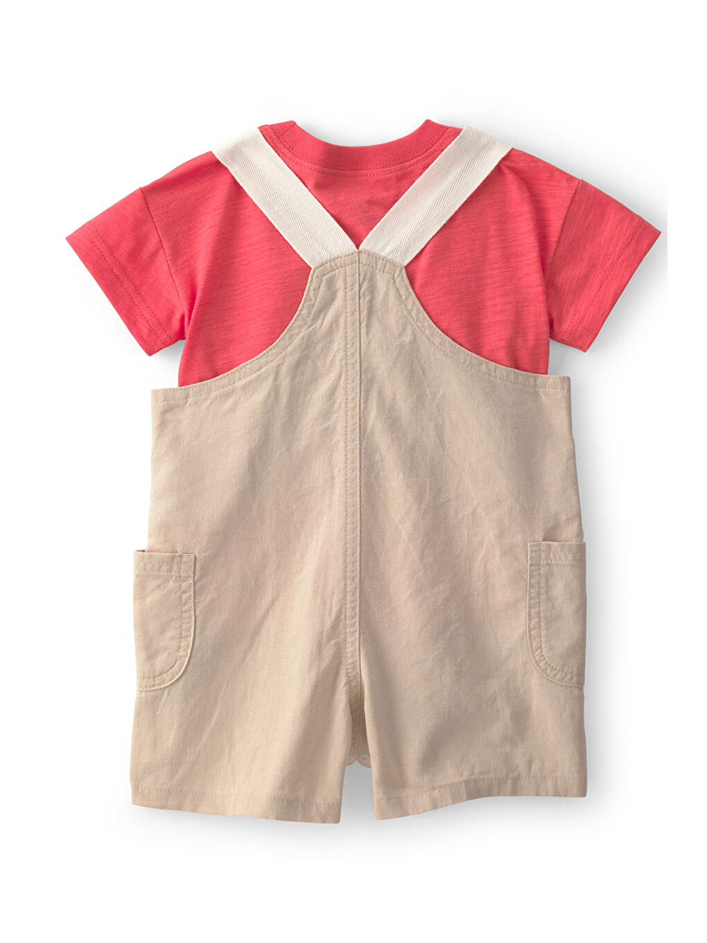Turuncu Erkek Bebek Salopet Set 3 Ay-24 Ay Somon-1
