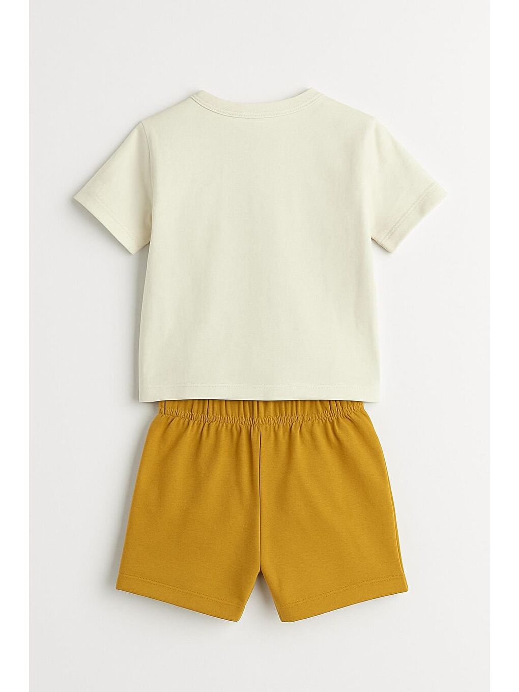 Sarı Erkek Çocuk Cep Detaylı Alt Üst %100 Pamuk Takım (3-4 Yaş 8-9 Yaş)-2