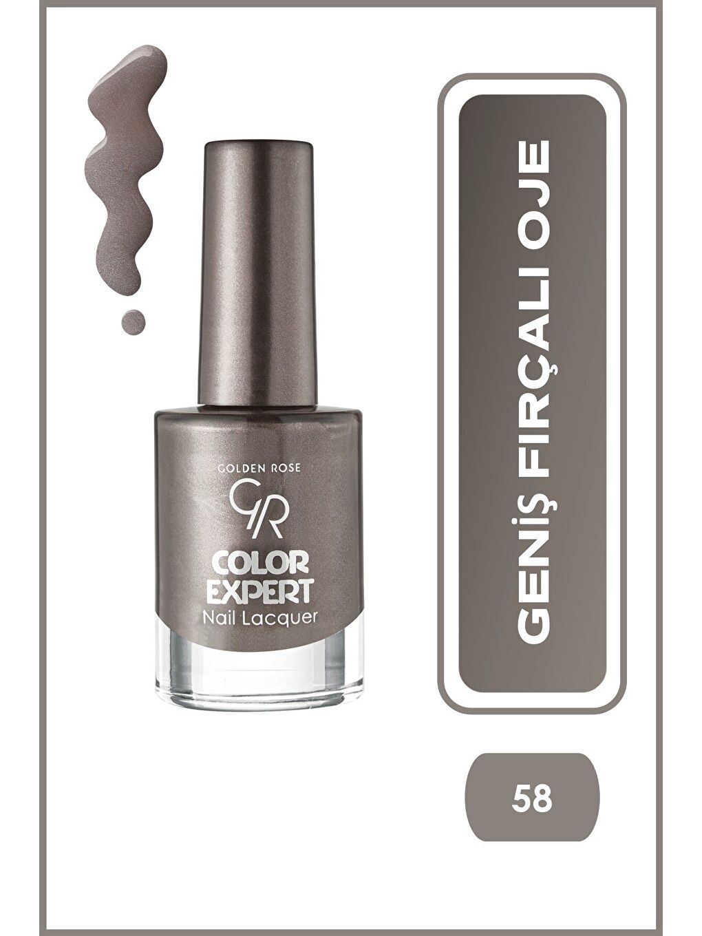 Color Expert Nail Lacquer No: 58 Fossil - Geniş Fırçalı Oje