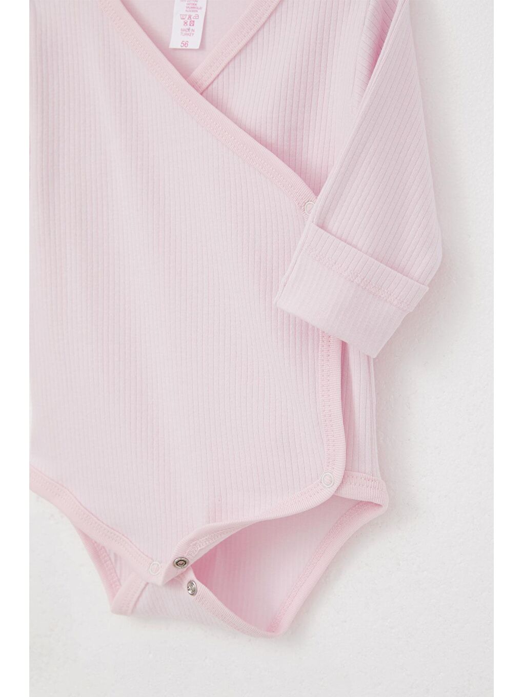 Kız Bebek Çıtçıtlı Zıbın Body 3 Lü Kendinden Eldivenli Karışık Renk (0-3 Ay)-2