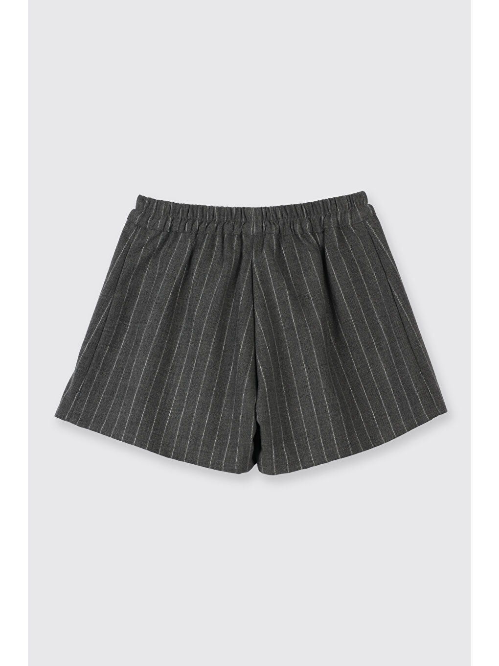 Kız Bebek Simli Çizgili Antrasit Şort-1