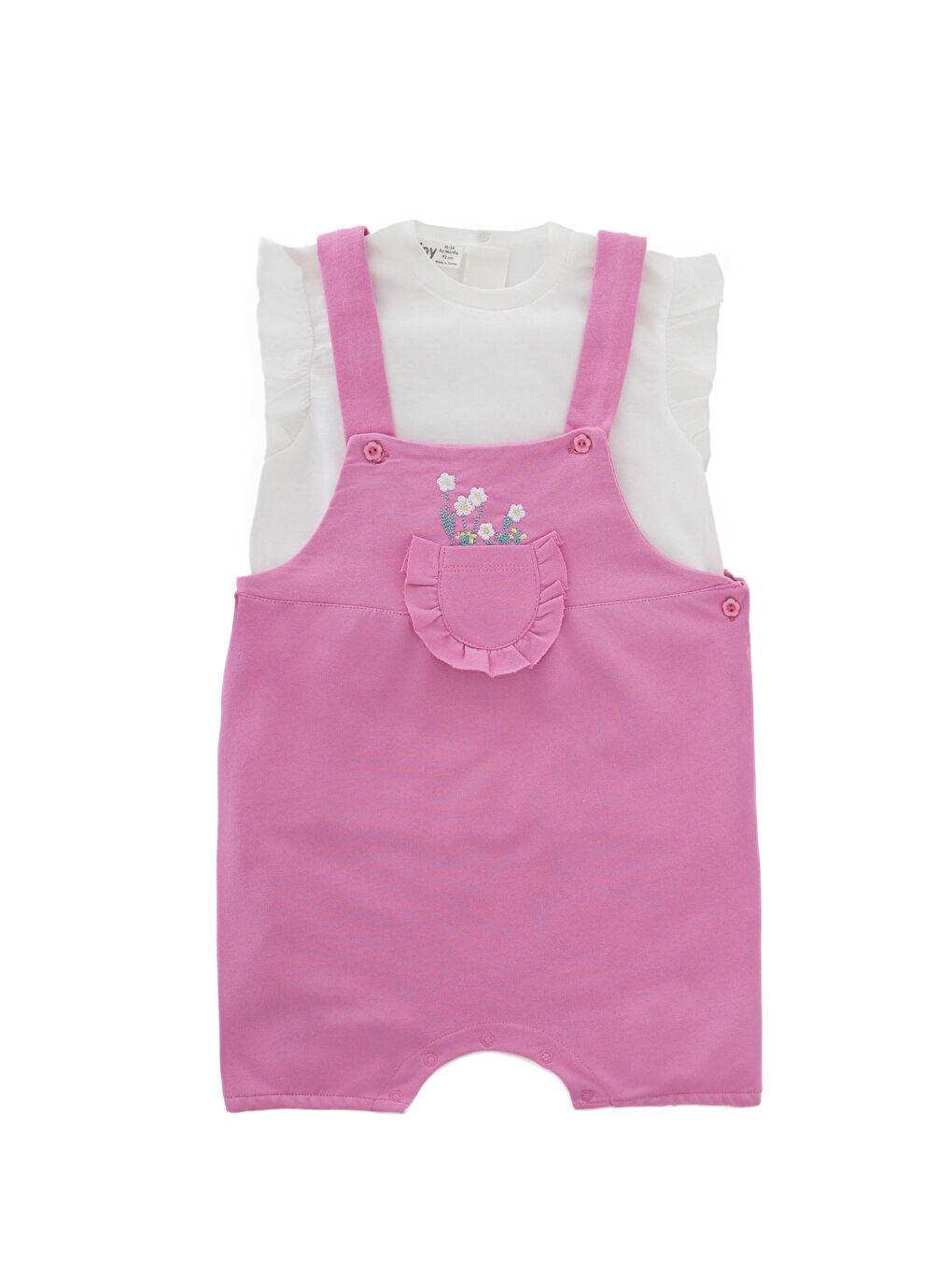 Minycenter Karışık Kız Bebek Salopet Set - 2