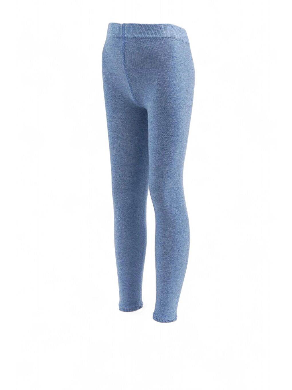 Gri Çocuk Pamuklu Tayt Mavi Melanj