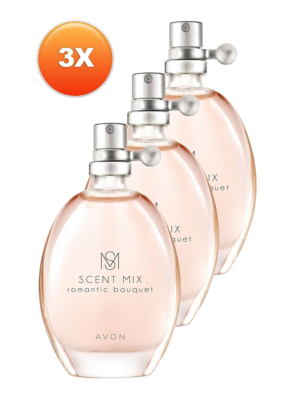 AVON Renksiz Scent Mix Romantic Bouquet Kadın Parfüm Edt 30 Ml. Üçlü Set - 1