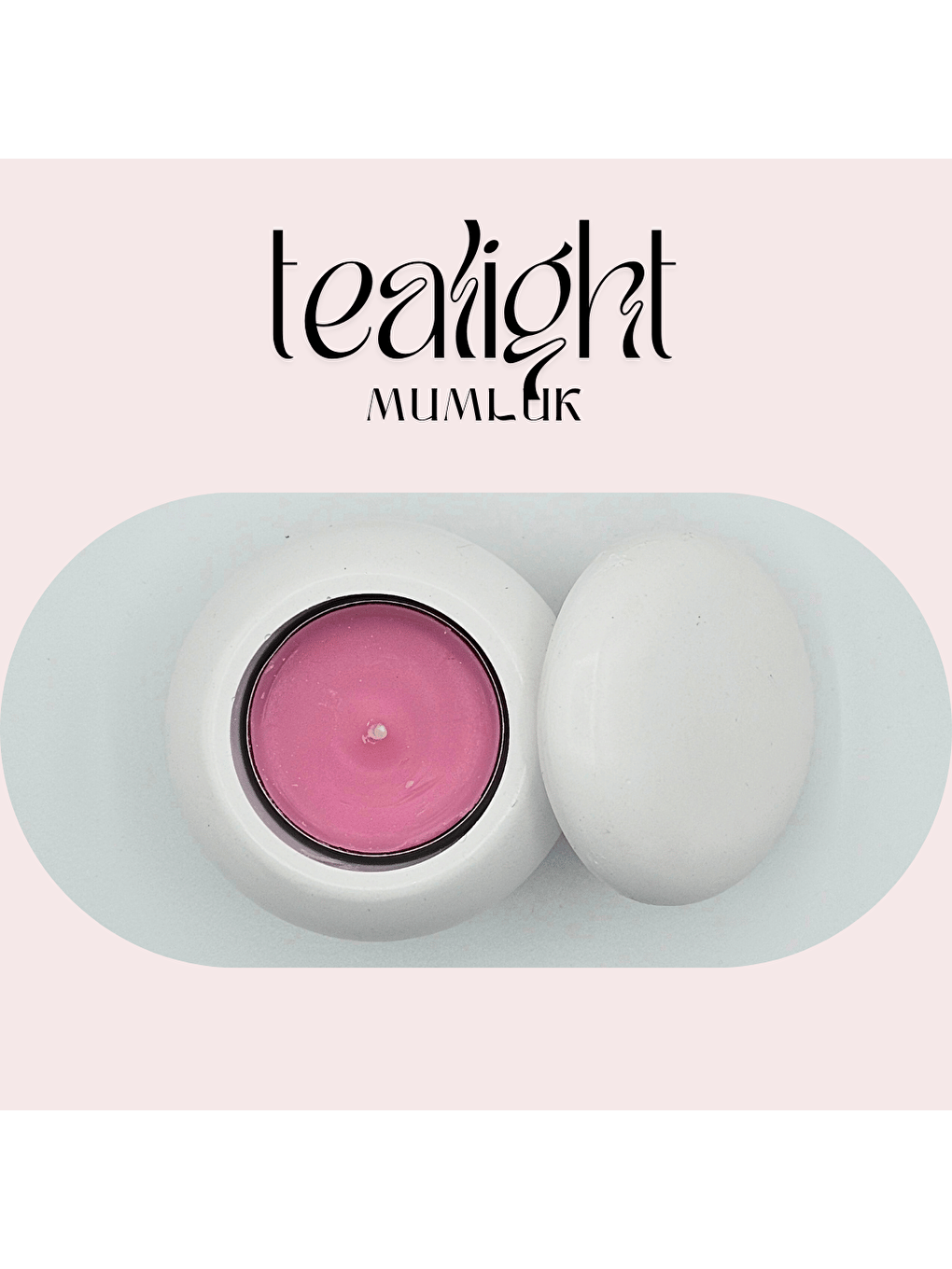 Beyaz Aurora Tealight Mumluk-2