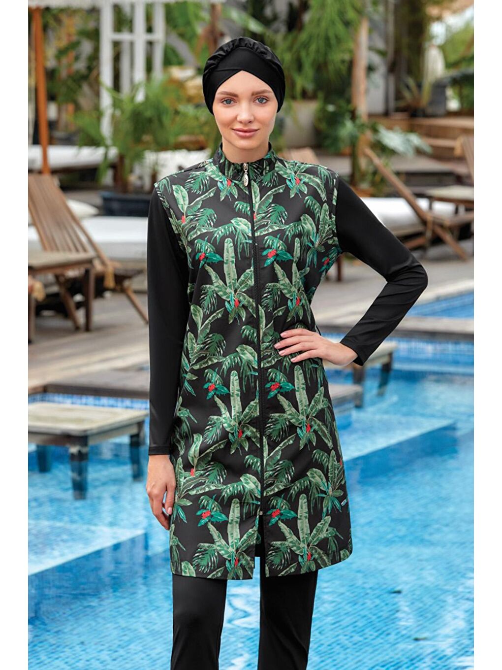 Tam Kapalı Tesettür Mayo Kyle 2237 Siyah