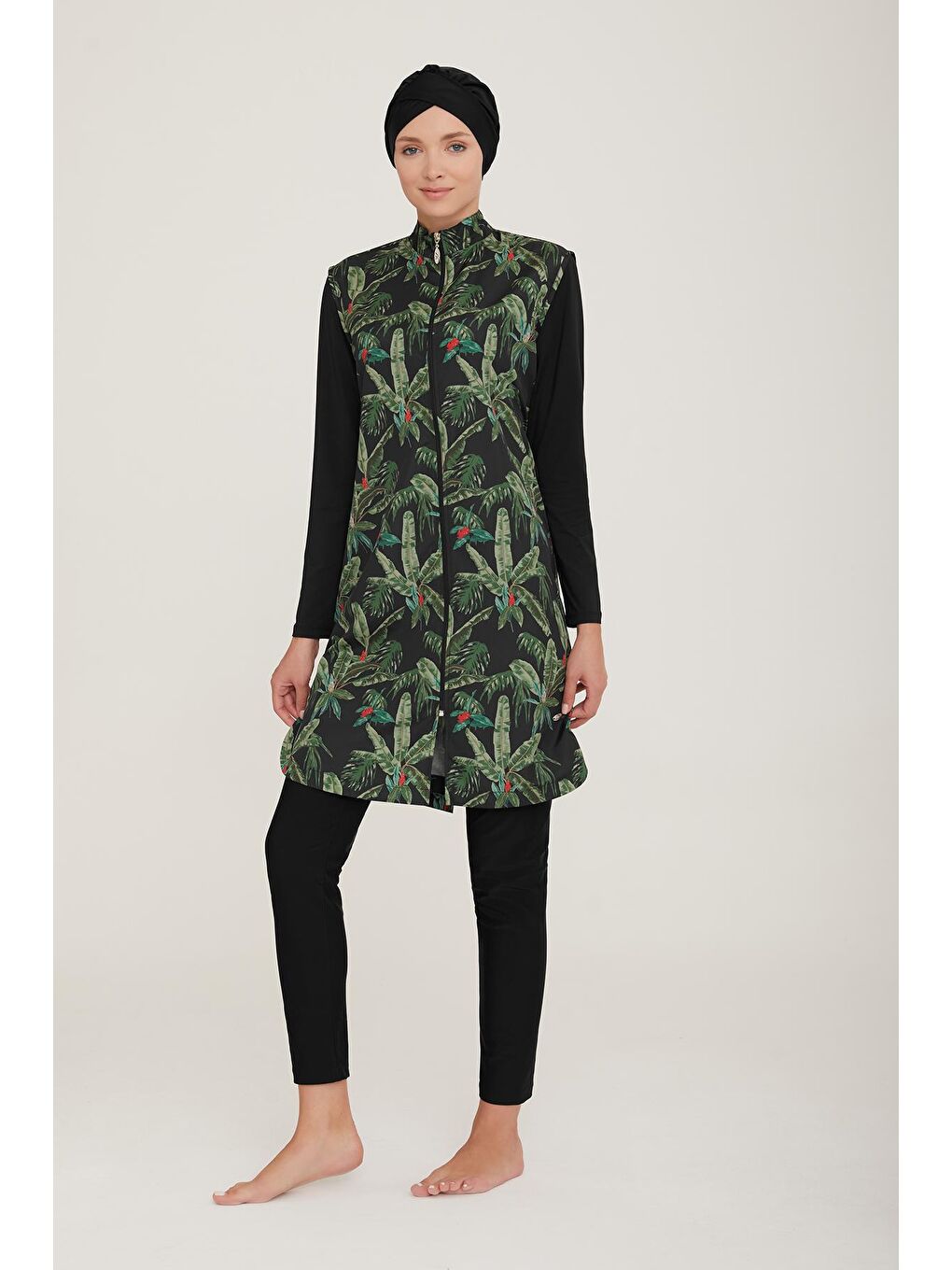 Tam Kapalı Tesettür Mayo Kyle 2237 Siyah-2