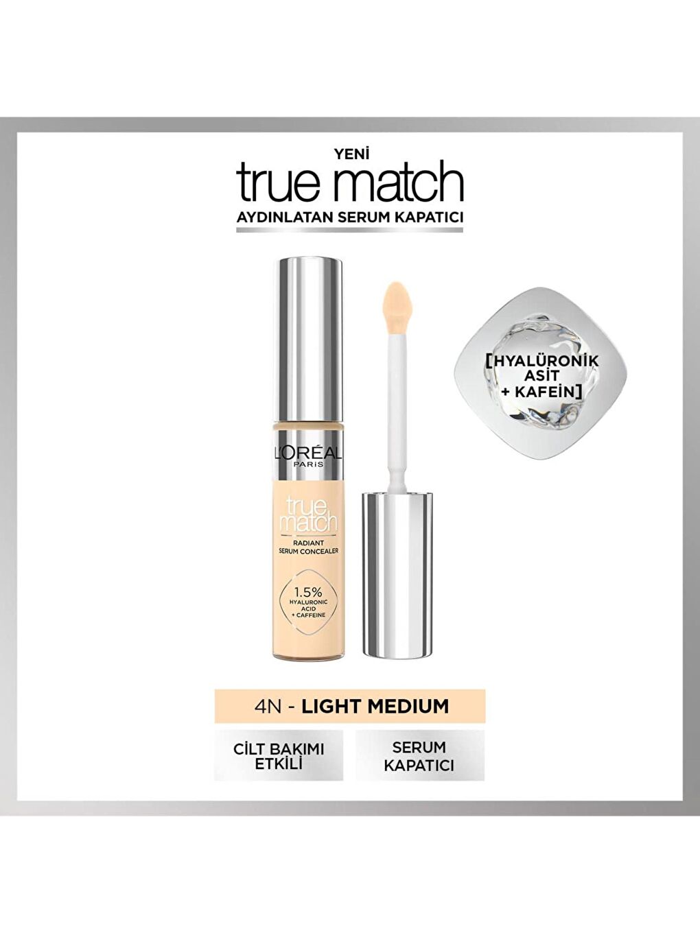 L'Oreal Paris Nude True Match Aydınlatan Serum Kapatıcı - 4N