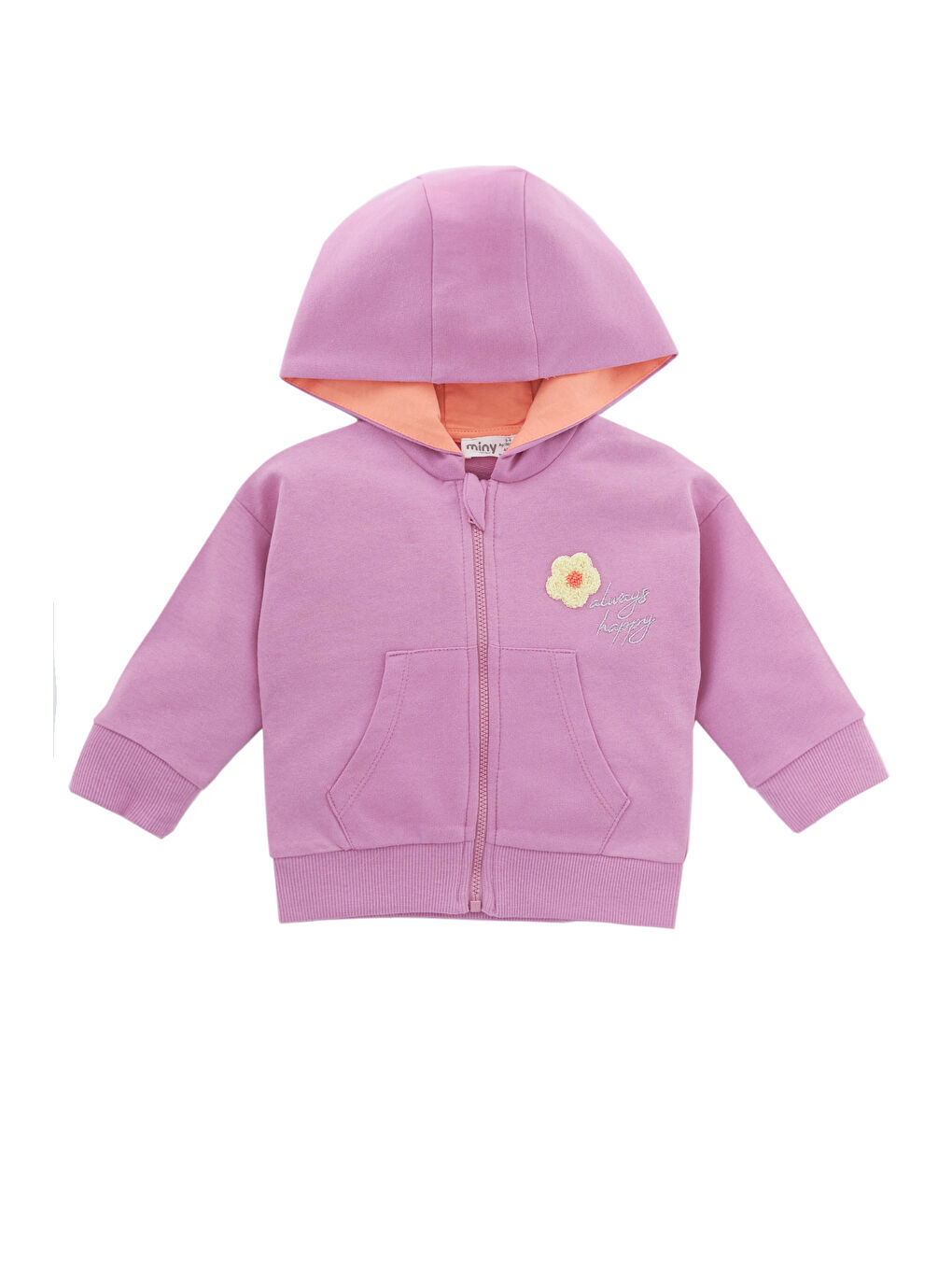 Minycenter Pembe Kız Bebek Sweatshırt Pembe - 1