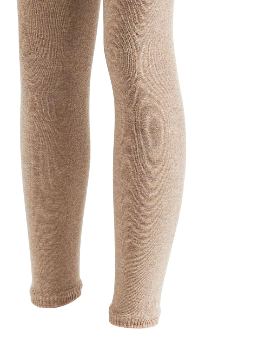 Çocuk Pamuklu Tayt Koyu Bej Melanj-1