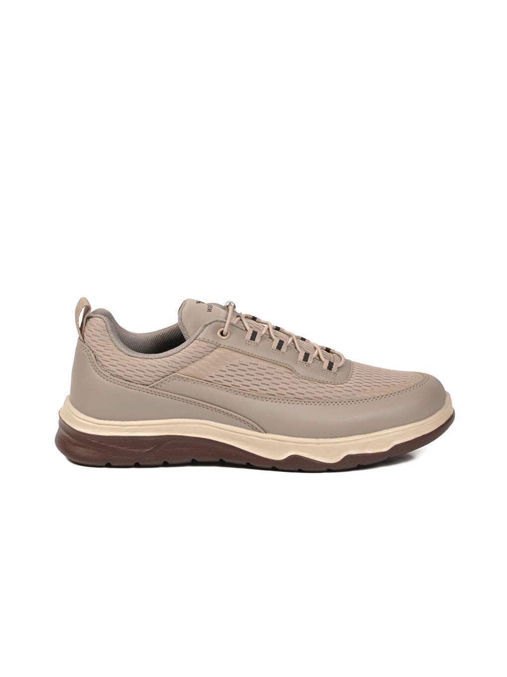 Bej Vizon Fileli Hafif Esnek Hava Alabilen Erkek Spor Ayakkabı Elvara M-1