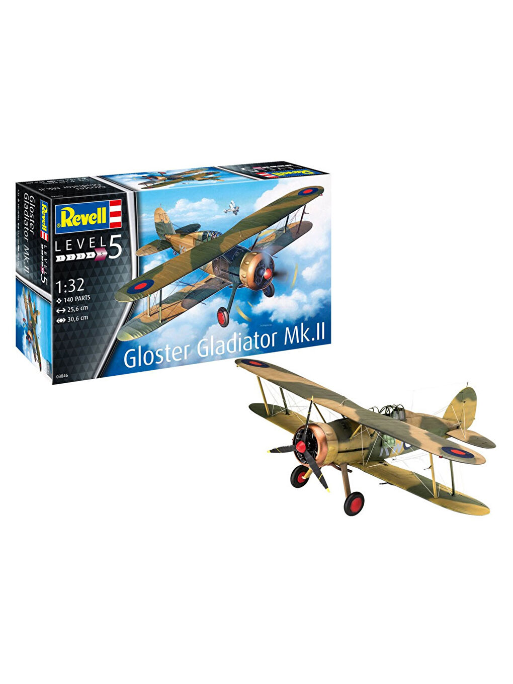 Revell Renksiz Maket Model Kit Gloster Gladiator MkII 03846