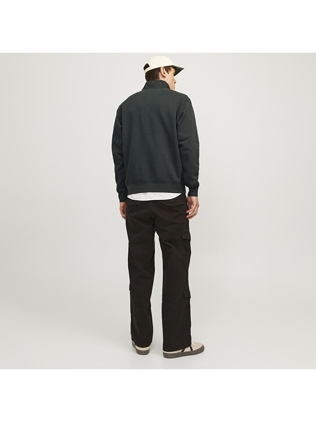 Jack & Jones Yeşil Vesterbro Quarter Zip Erkek Yeşil Dik Yaka Sweatshirt - 4