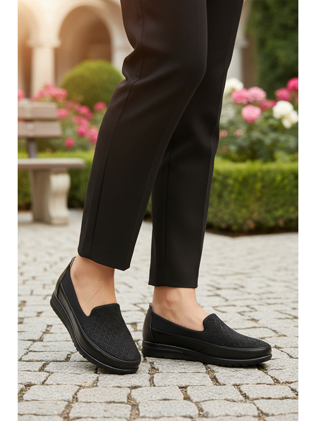 Siyah Jel Taban Anatomik Kadın Casual Ayakkabı 231-S Z-2