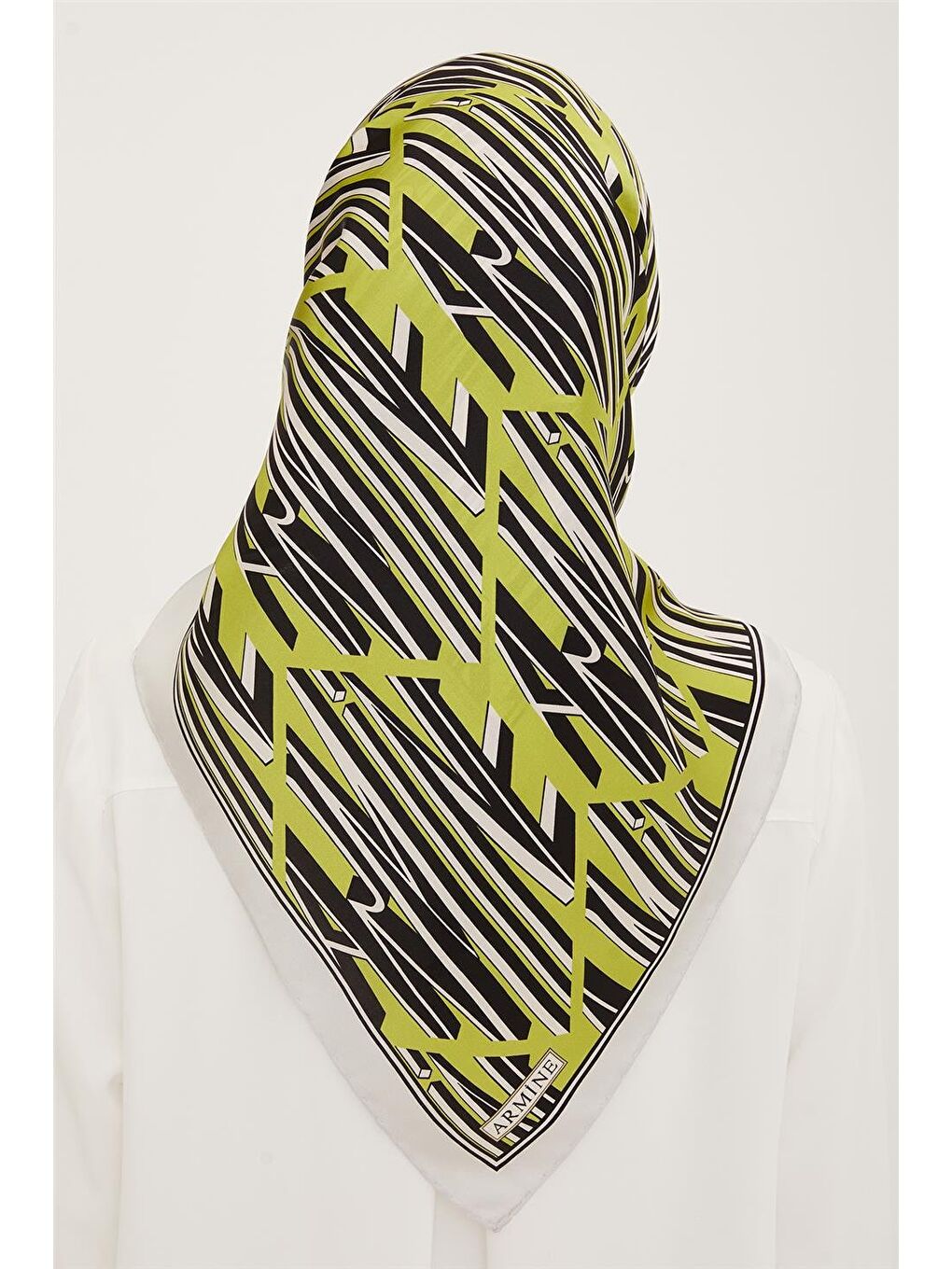 Yeşil Twill İpek Eşarp 23Ya8911 9 58-3