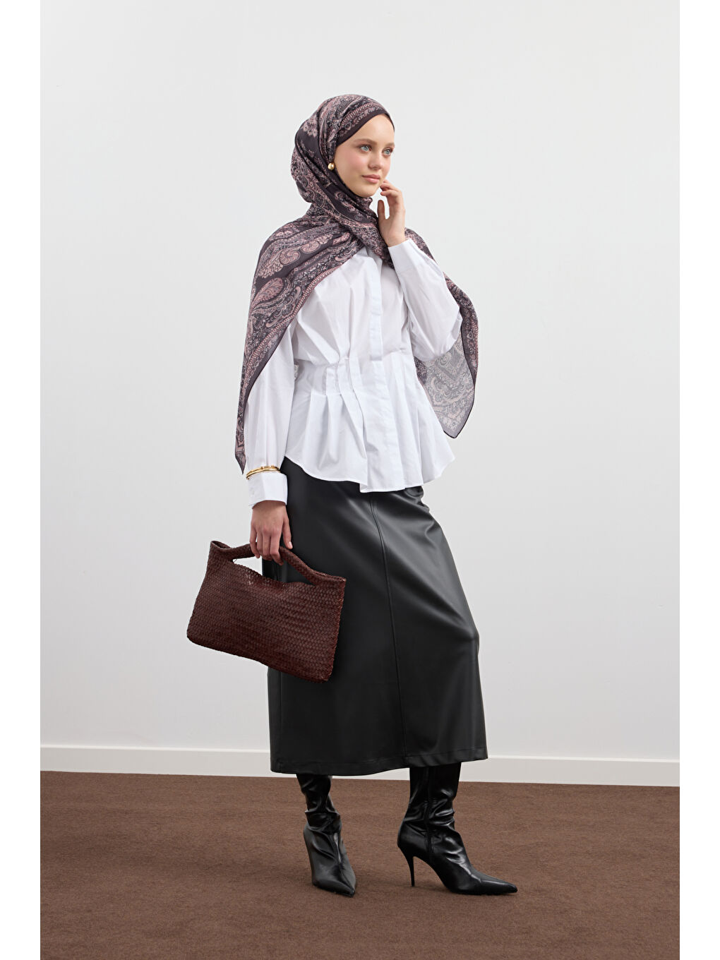 Pamuk Şal Flow Mürdüm Eriği-2