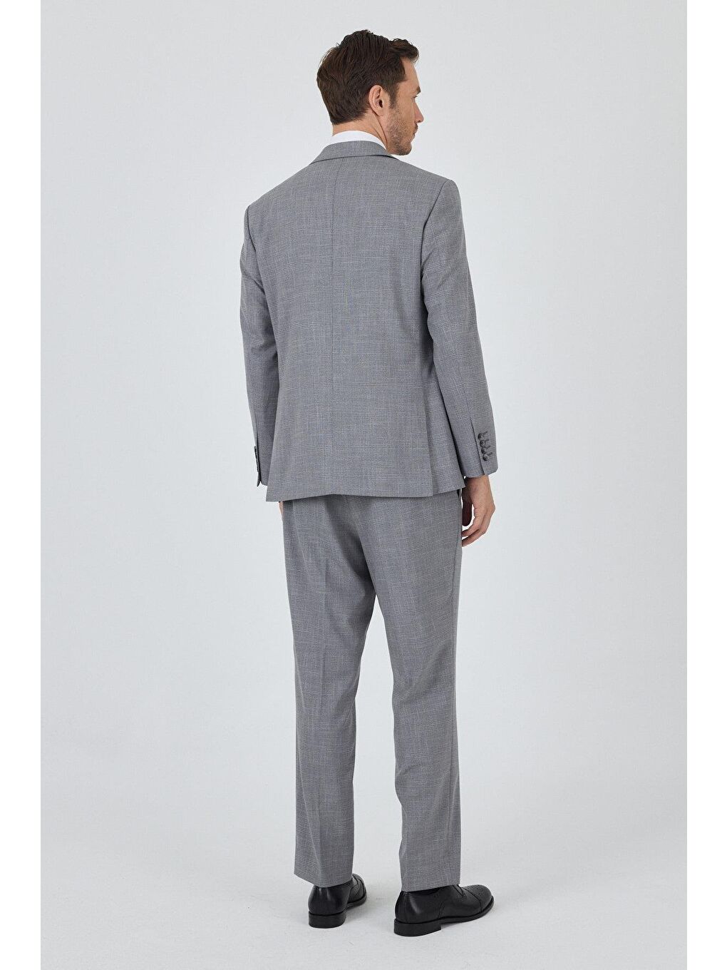 Gri Mono Yaka Esnek 4 Drop Comfort Fit Classic Takım Elbise 1001250159-4