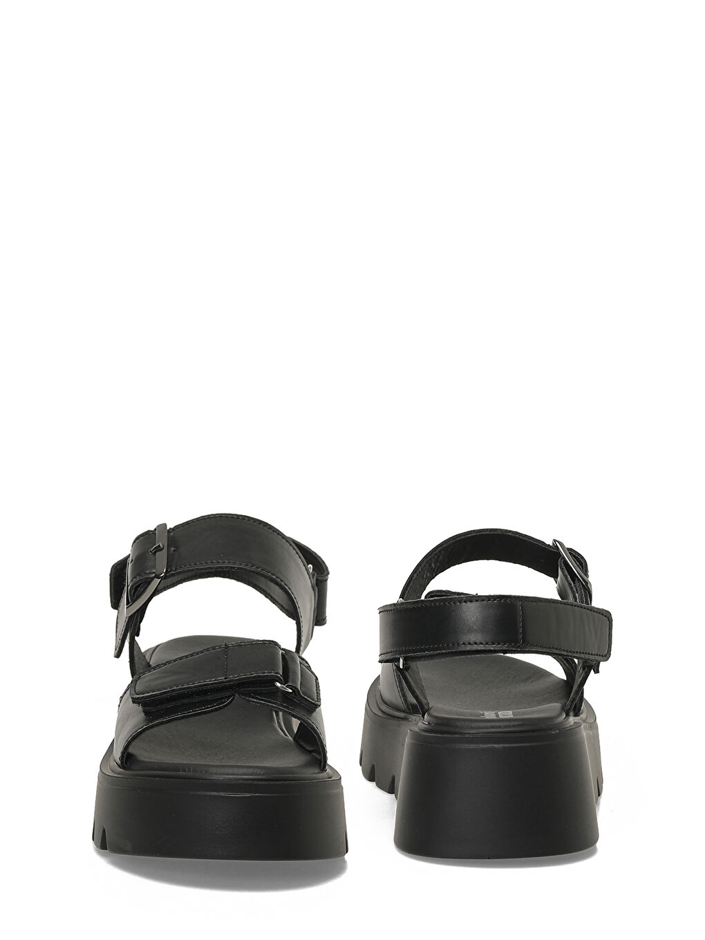 325583.Z 5FX Siyah Kadın Dolgu Topuk Sandalet-4