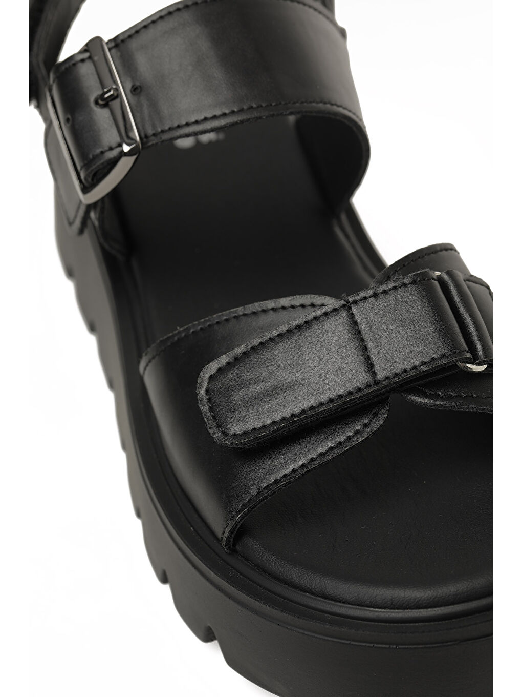 325583.Z 5FX Siyah Kadın Dolgu Topuk Sandalet-6