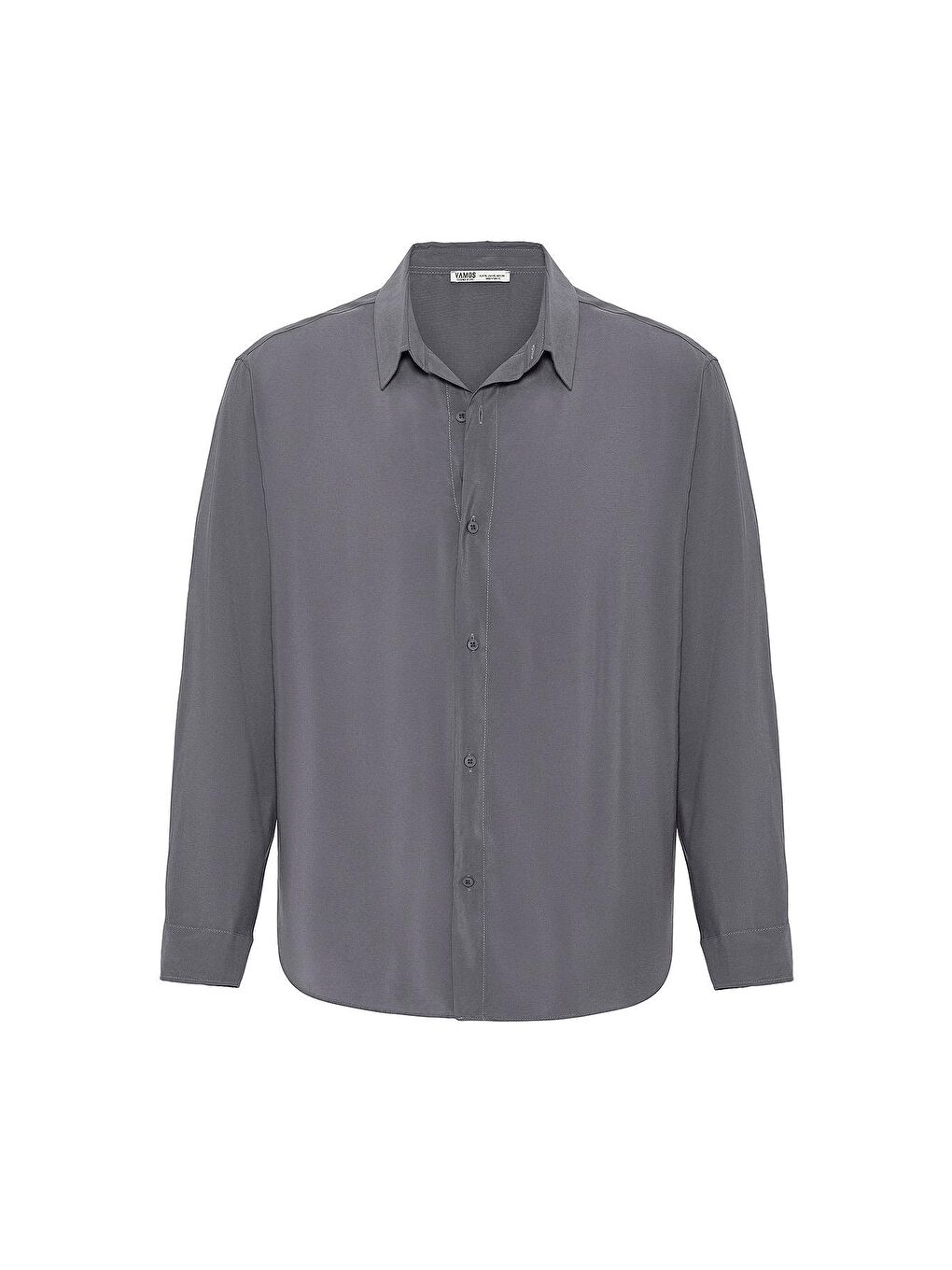 Oversize Modal Kumaş Gömlek Gri-1
