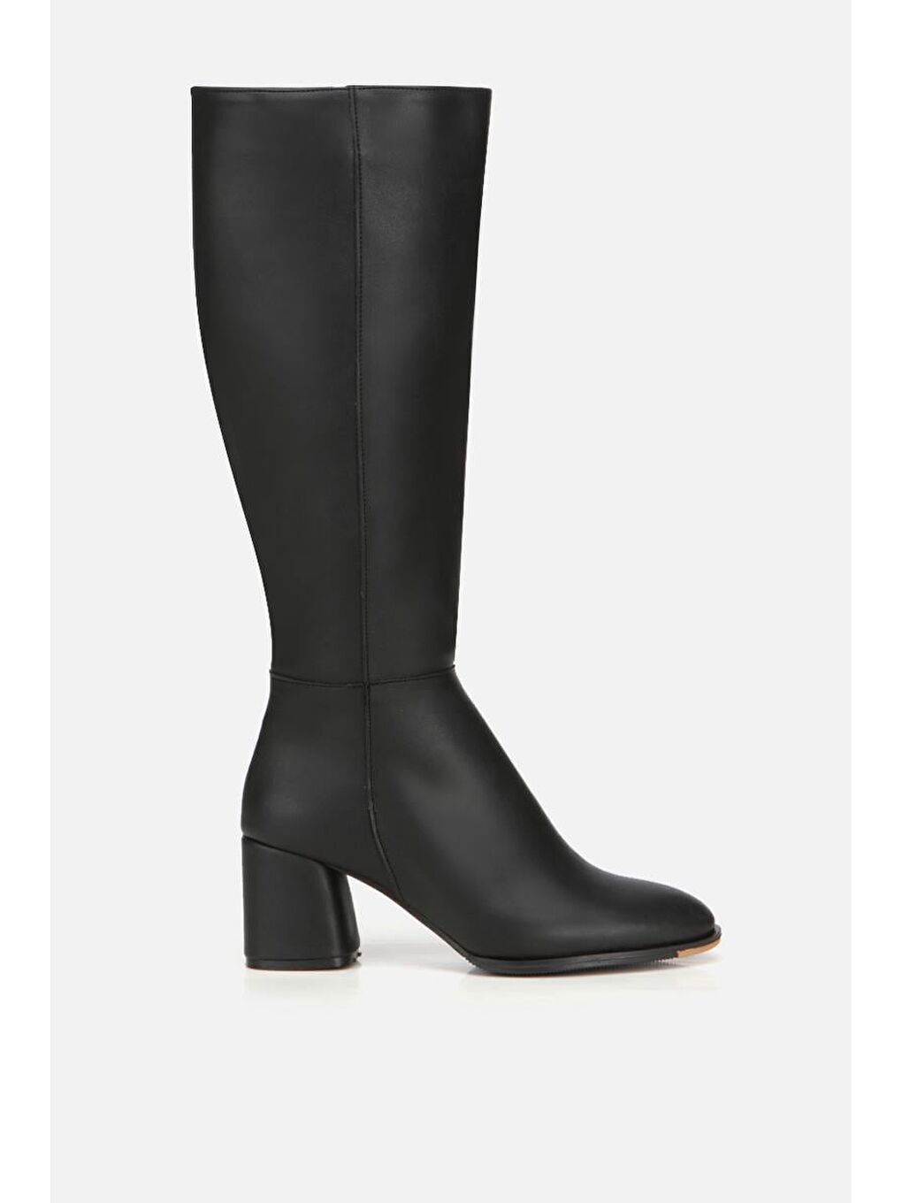 Kadın Siyah Dikiş Detaylı Topuklu Çizme