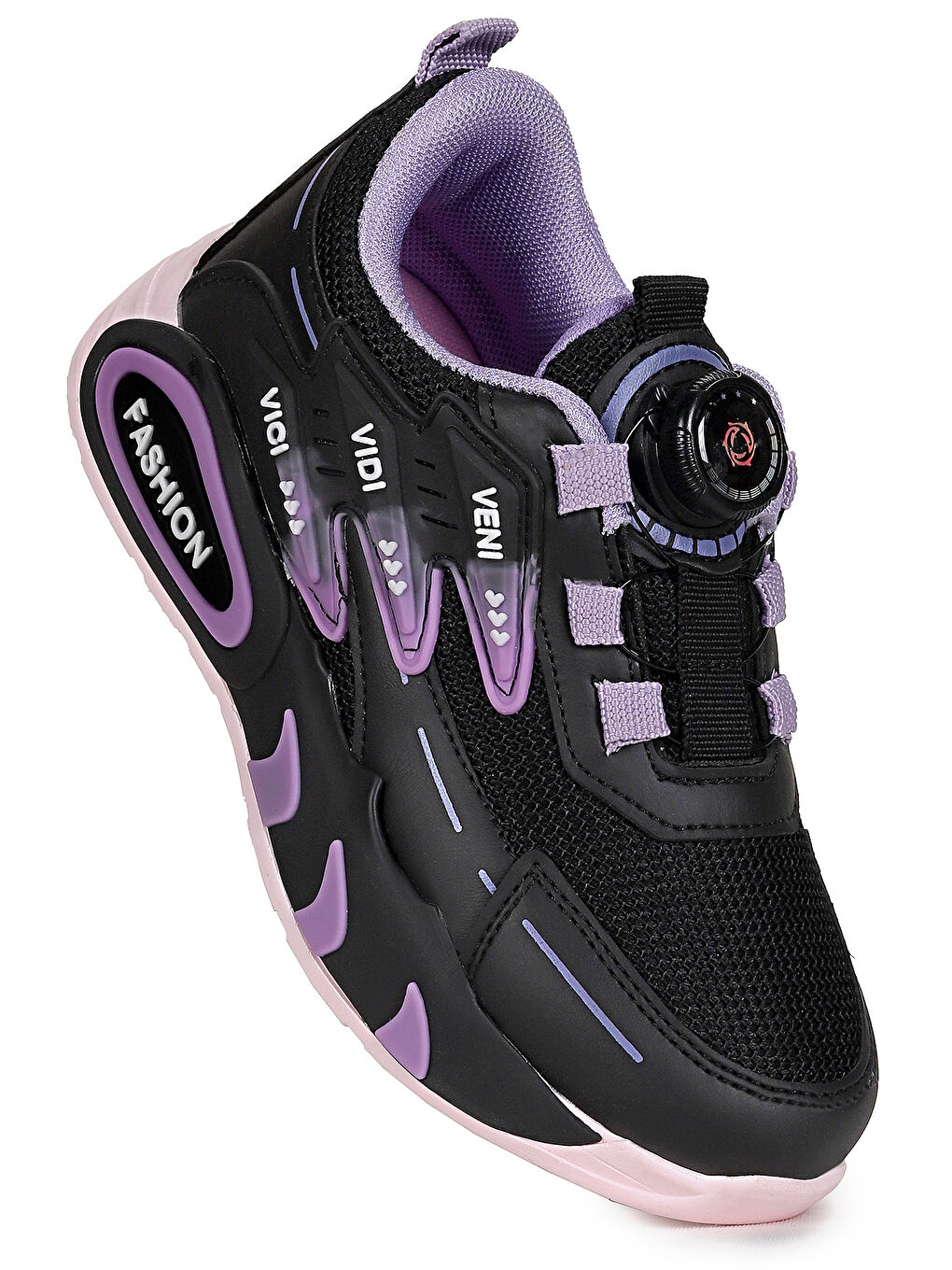 Siyah Gary Hafif Taban Bağcık Mekanizmalı Kız Çocuk Spor Ayakkabı