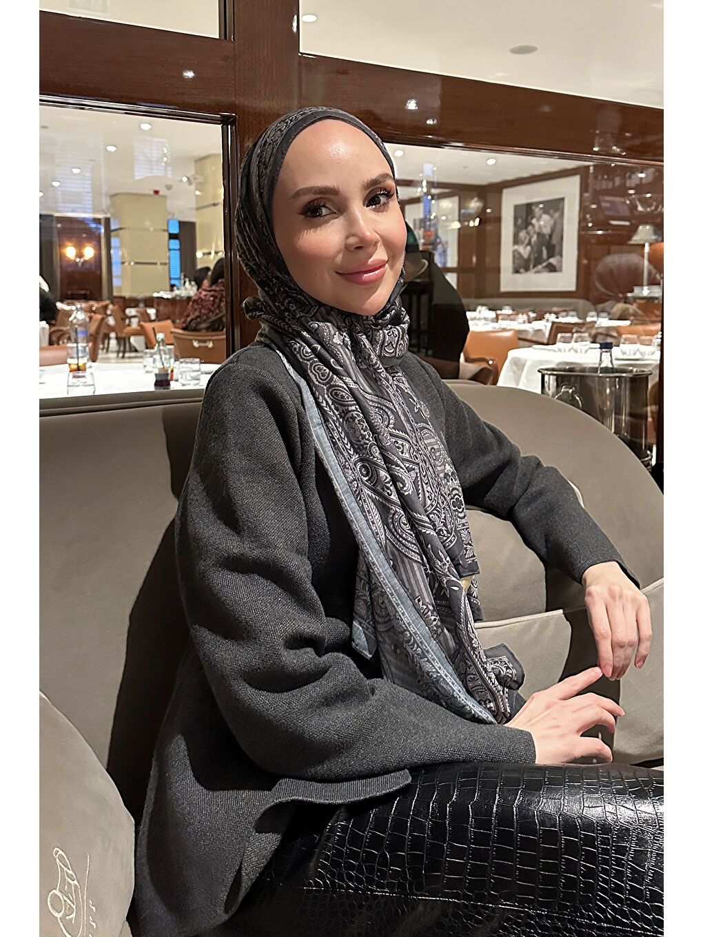 Pamuk Şal Shadow Gri-5