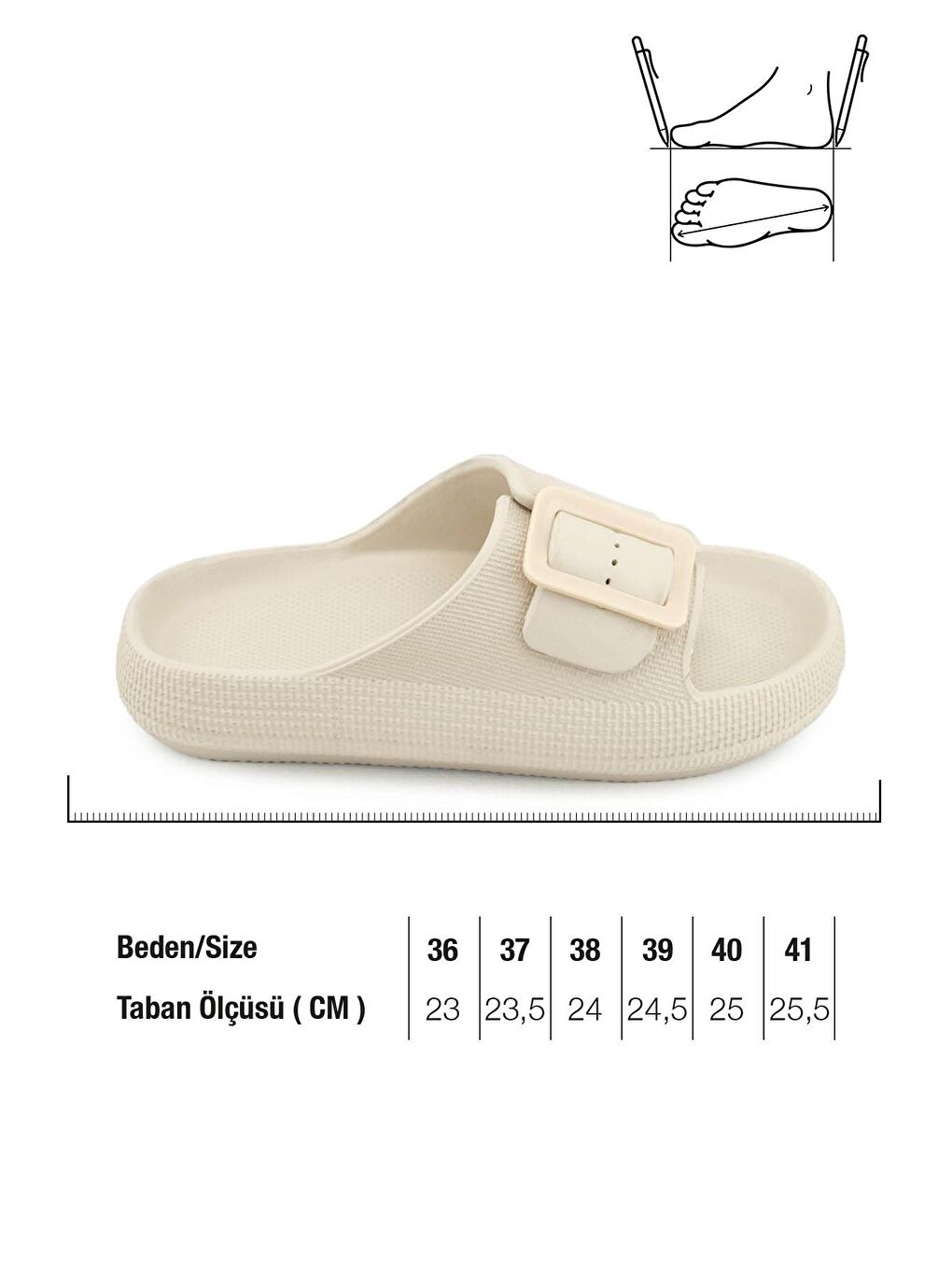 Bej Kadın Yazlık Tek Toka Ayarlanabilir Eva Banyo Bahçe Havuz Plaj Terlik-1