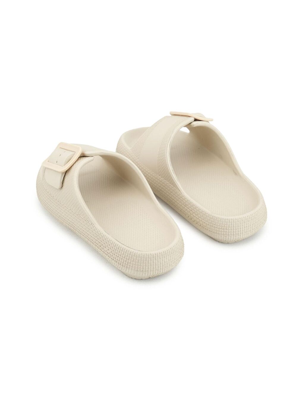 Bej Kadın Yazlık Tek Toka Ayarlanabilir Eva Banyo Bahçe Havuz Plaj Terlik-3