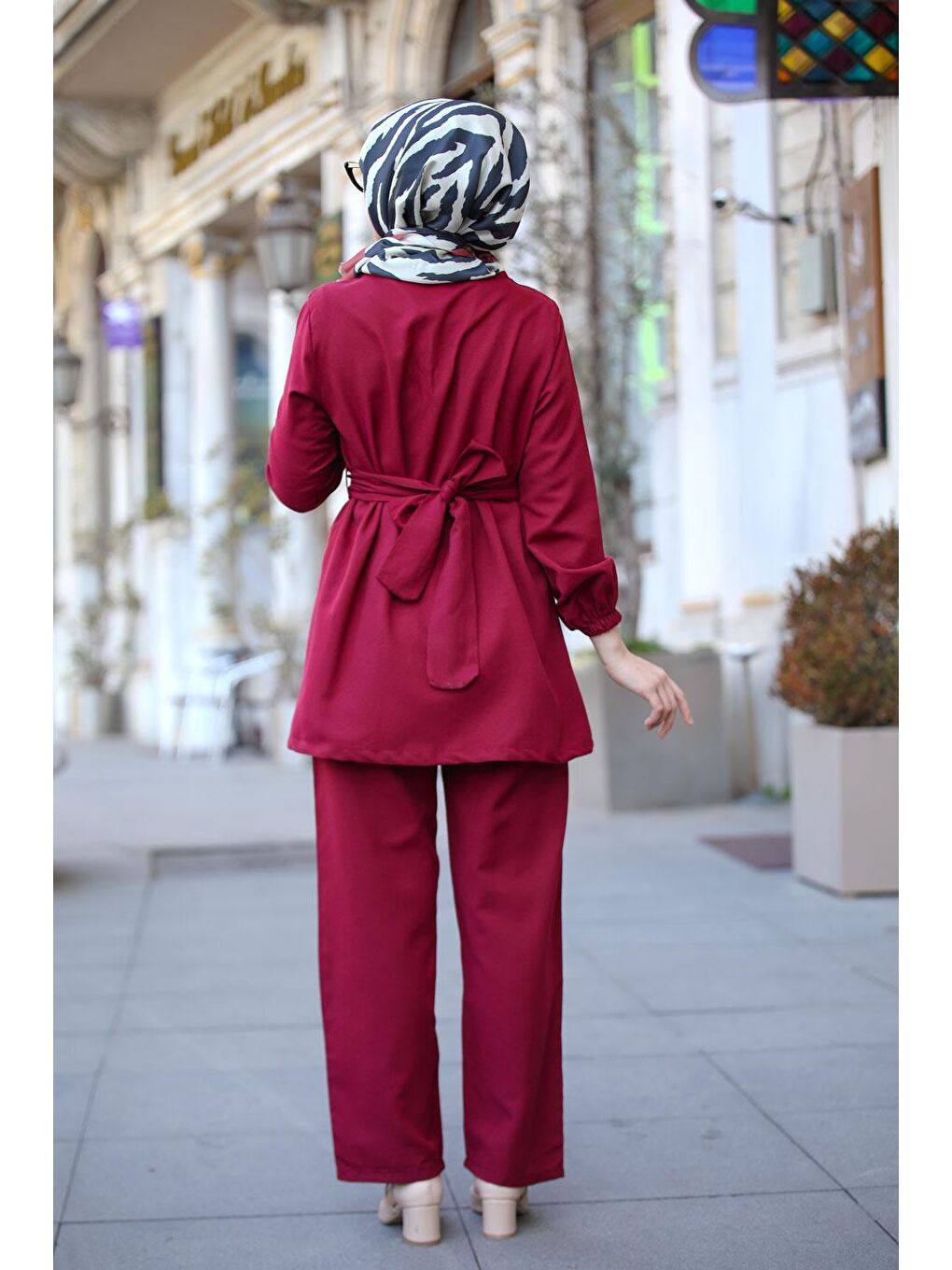 Orta Bordo Tunik Kadın Pantolon- 1366-7