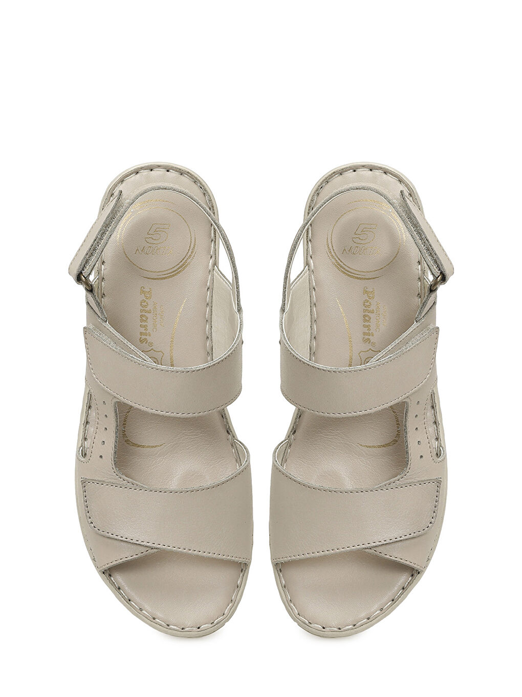 105815.Z Bej Kadın Comfort Sandalet-3