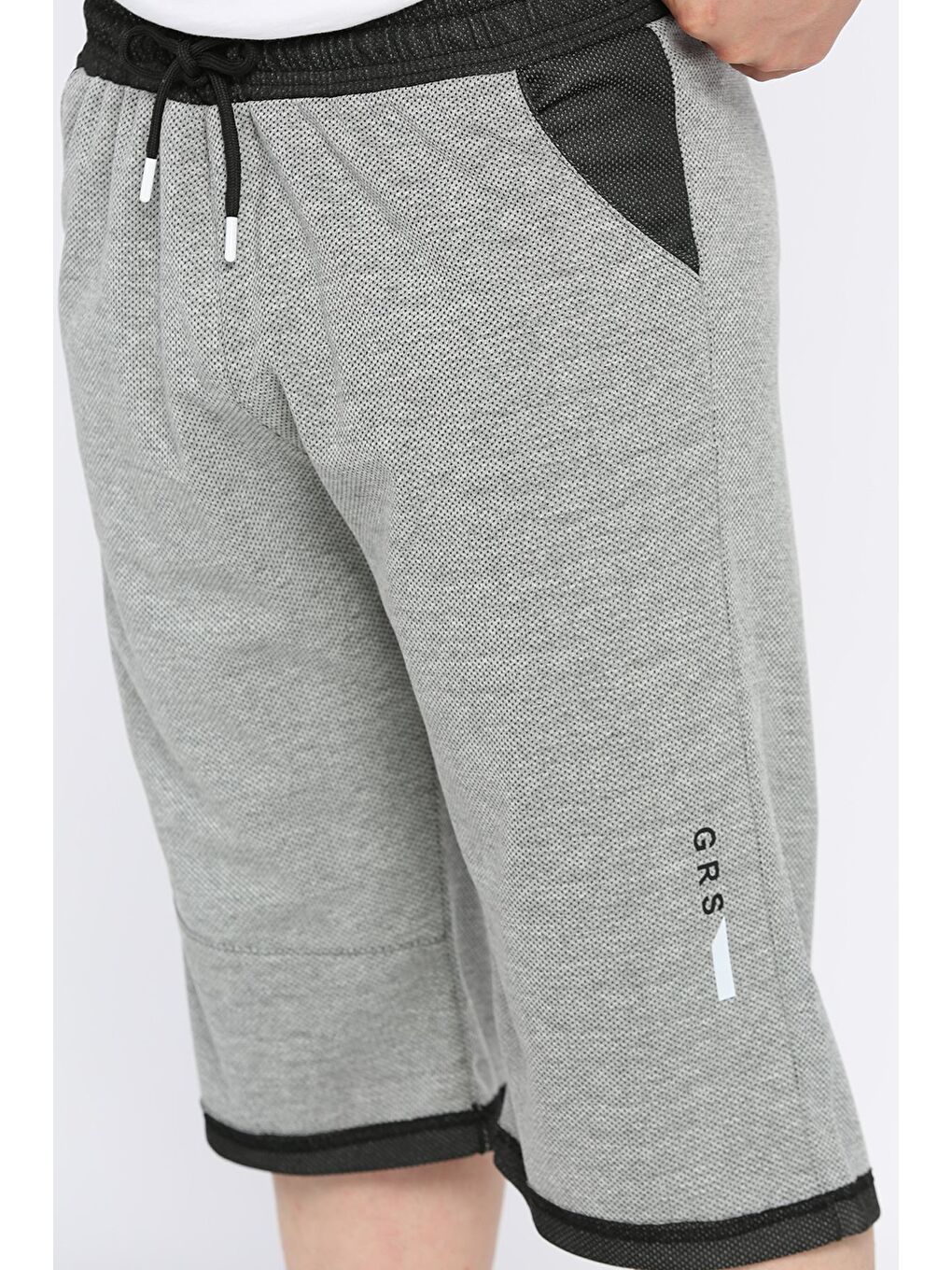 Gri Erkek Bel Bağlamalı Kapri-3