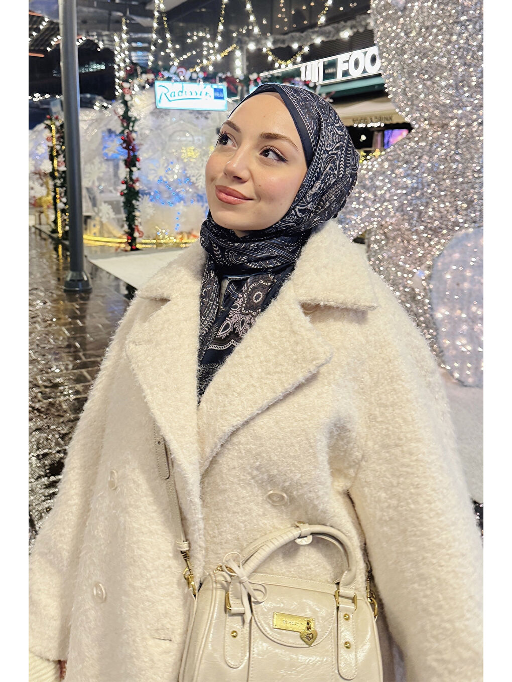 Pamuk Şal Shadow Lacivert-6