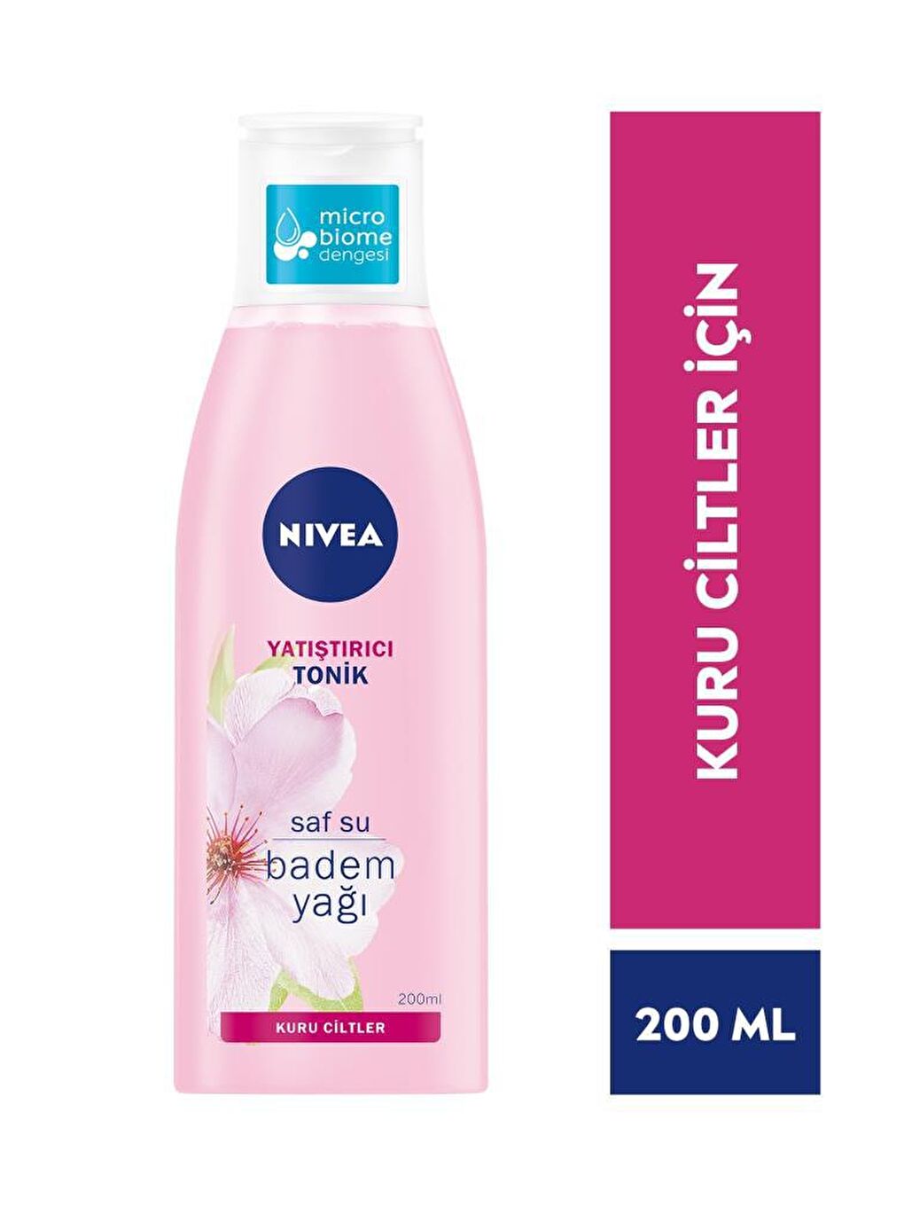 NIVEA Şeffaf Yatıştırıcı Tonik 200 ml, Kuru Ciltler, Yüz Temizleme, Saf Su Ve Badem Yağı